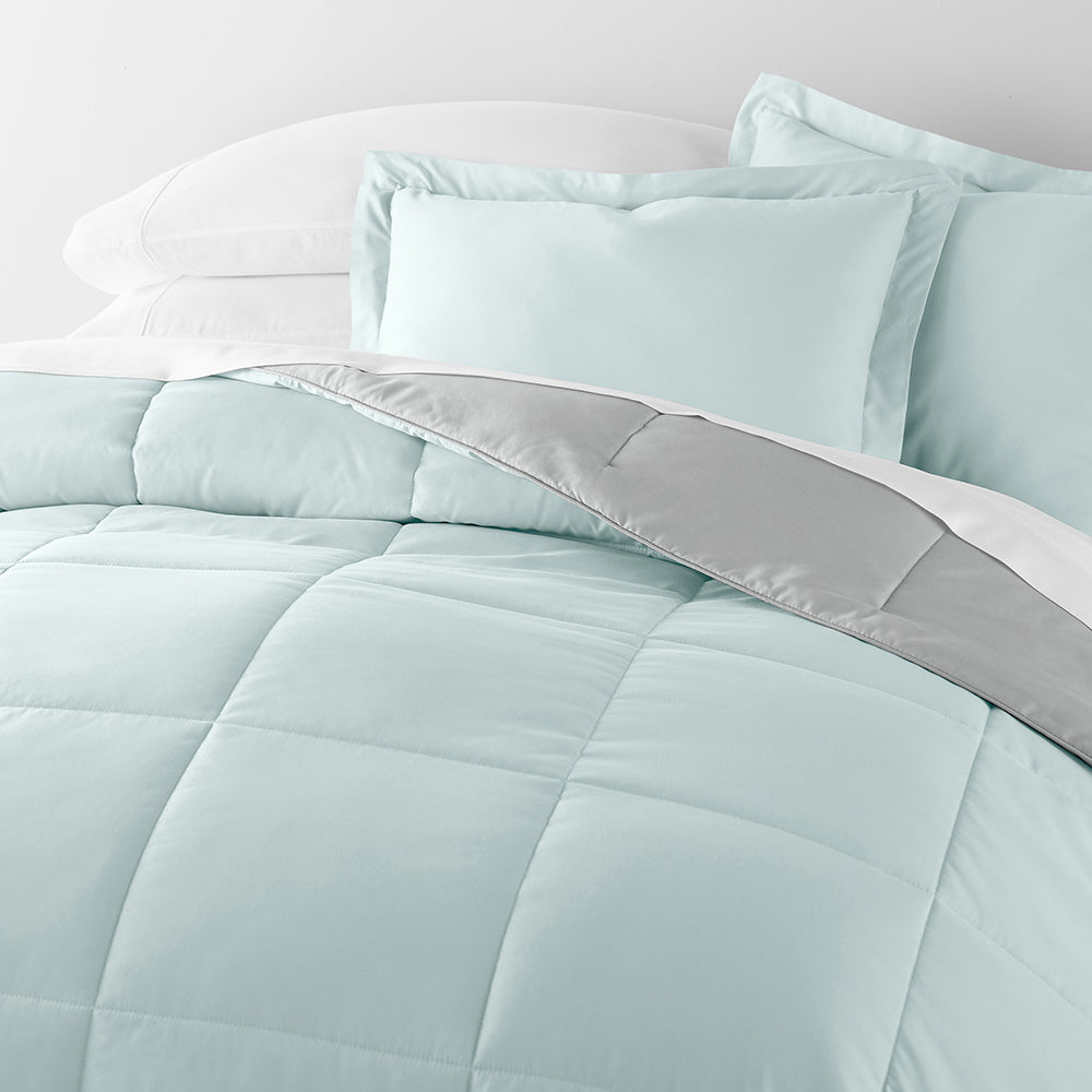 Reversible Down Alternative Comforter Set - Ultra Soft All Season Bedding - Perfect for Master Bedroom, Guest Room & Dorm Room