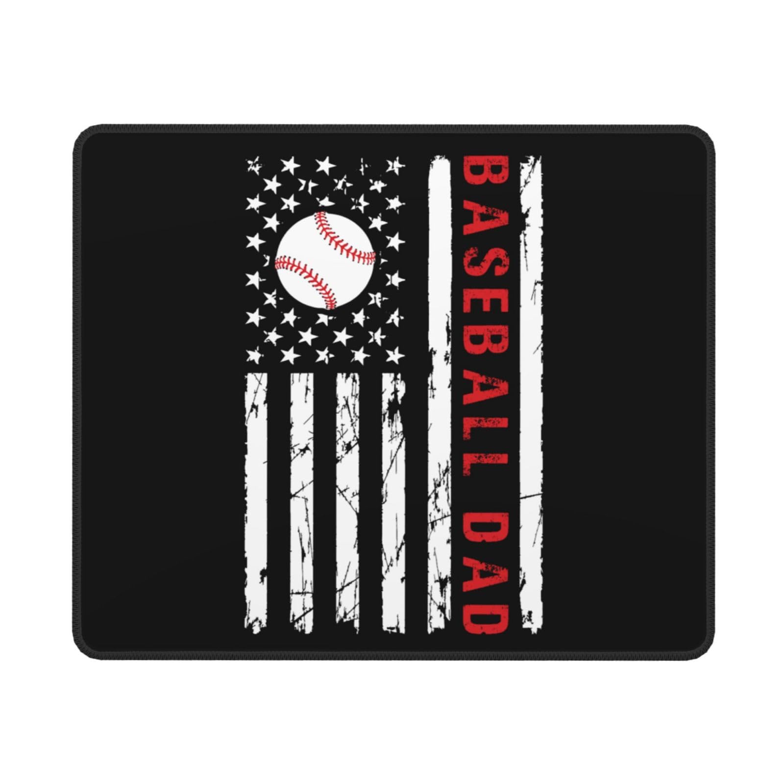 SIYTUAU USA Flag Baseball Design Mouse Pad - Waterproof, Non-Slip Rubber Gaming Mousepad (10x12 inches) for Office, Laptop & PC Use - Perfect for Work, Gaming & Home Decor