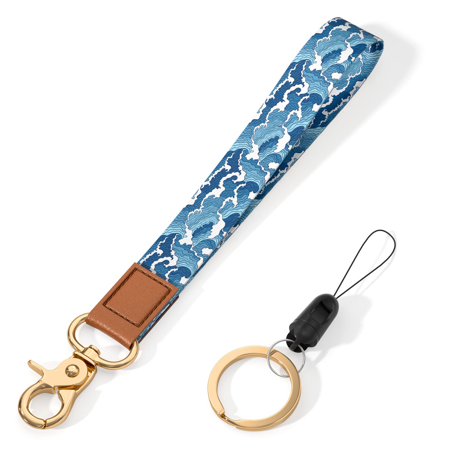 Stylish Wrist Lanyard Keychain for Women & Men - Secure Holder for Car Keys, ID Badges, Cards, Wallet & Phone - Perfect for Work, Travel & Outdoor Activities