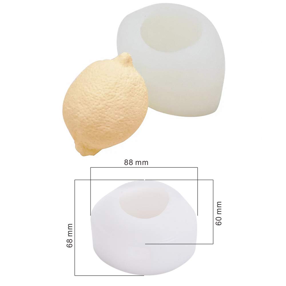 3D Lemon Silicone Soap Mold for DIY Handmade Soap, Chocolate Mousse Cake, Pastry Baking, Candle Making, Lotion Bars, Bath Bombs & Plaster Crafts - Perfect for Home Decor, Gift Making & Creative Projects