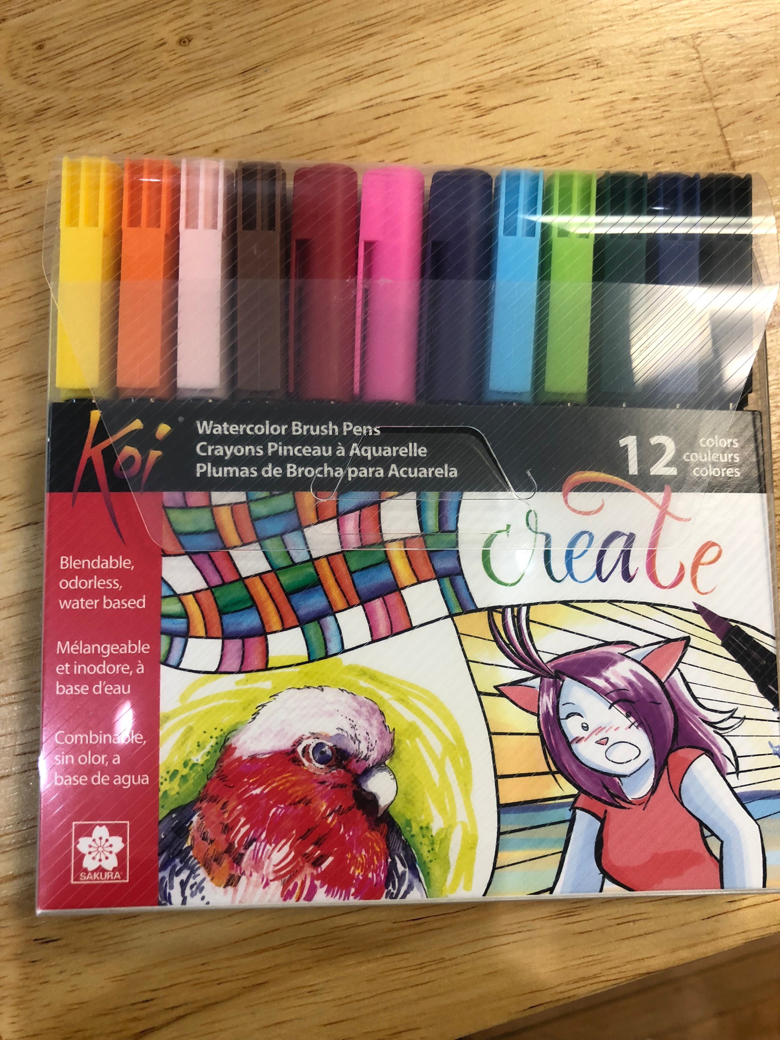 Vibrant Koi Color Brush Markers - 24 Dual-Tip Art Markers for Calligraphy, Hand Lettering & Coloring | Perfect for Artists, Students & DIY Craft Projects