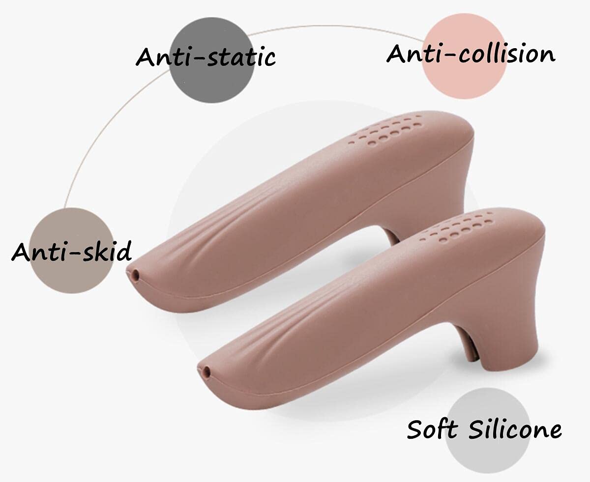 4-Pack Silicone Door Handle Covers - Anti-Collision, Anti-Static, Multi-Functional Grip Protectors for Lever Style Doors - Perfect for Home, Office & Kids Safety (Household Essentials)