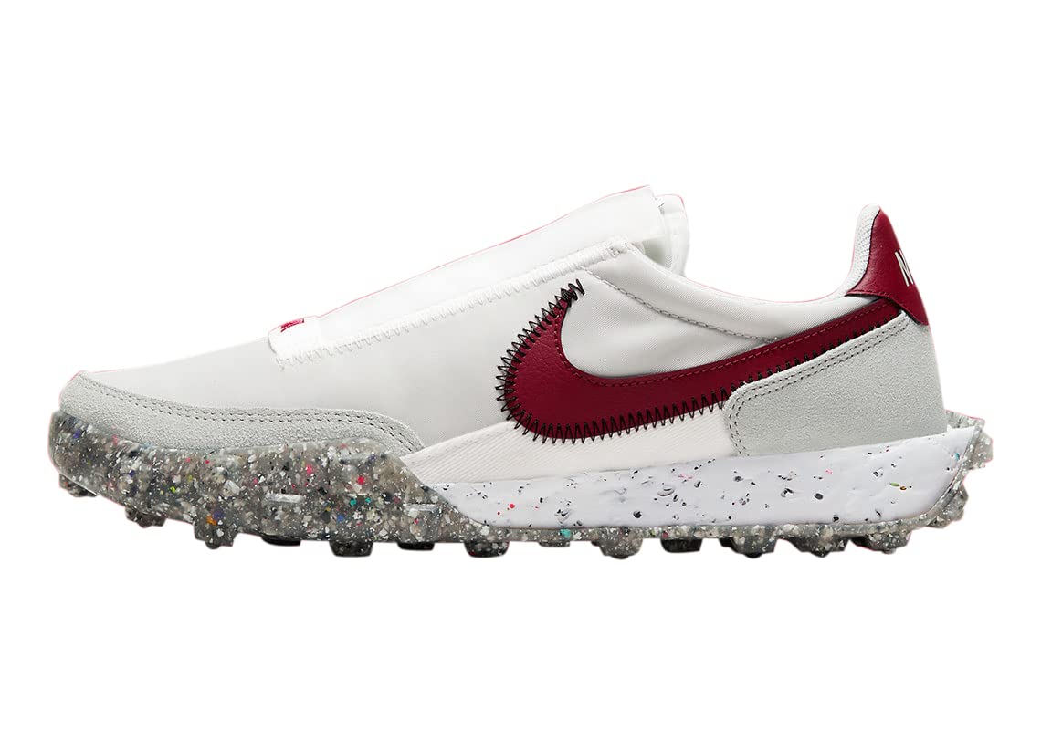 Nike Women's Waffle Racer Crater Running Shoes - Summit White/Team Red (CT1983 103) | Lightweight Comfort for Jogging, Gym & Casual Wear