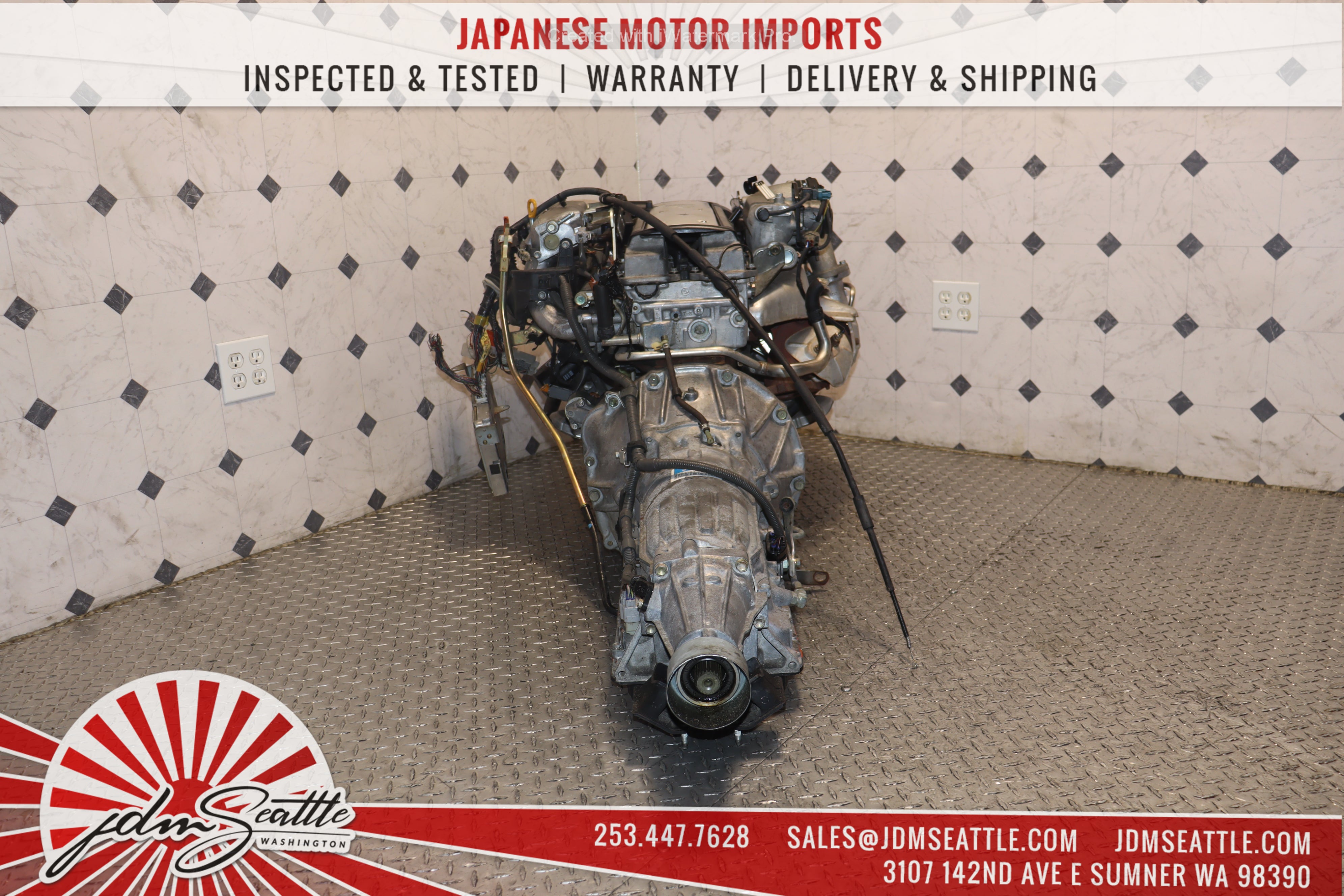 JDM 1JZ-GTE VVTi Turbo Engine & Automatic Transmission Kit - Compatible with Lexus IS300 GS300, Toyota Chaser Mark II, Soarer - Perfect for 1JZ Engine Swap & Performance Upgrades - Ideal for Racing, Drifting & Car Restoration Projects