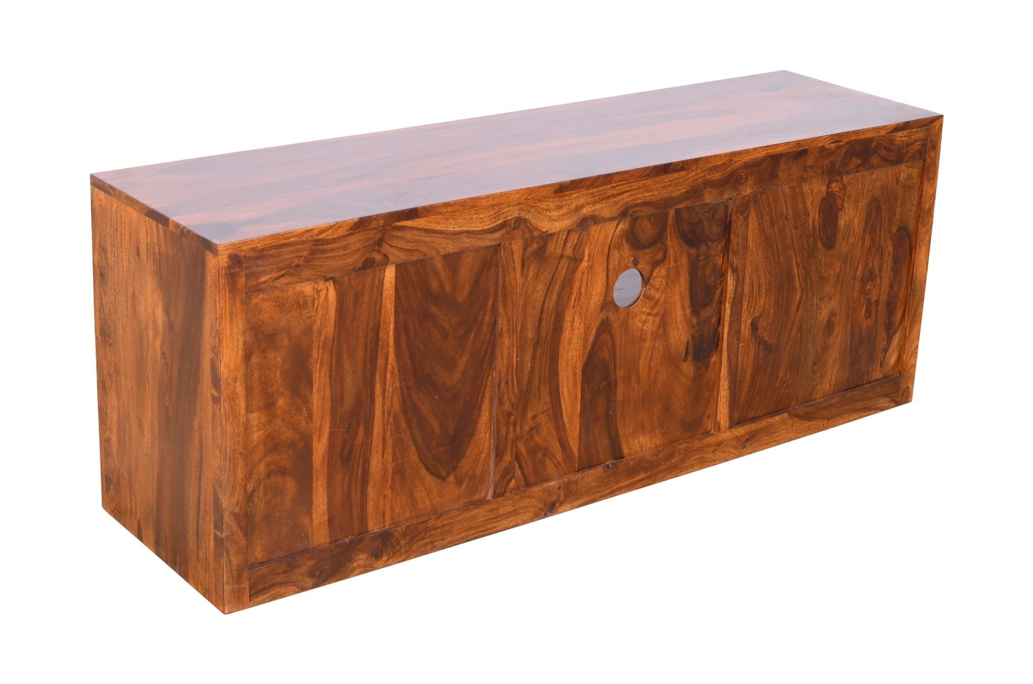 Premium Diamond Indian Sheesham Solid Wood TV Stand Entertainment Center - 57