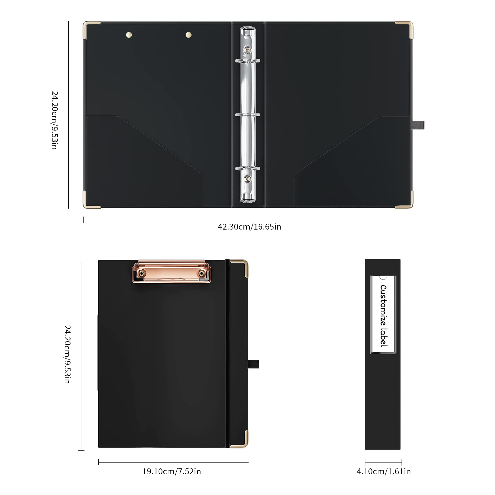 Ospelelf Mini 3 Ring Binder 1 Inch - Cute 5.5