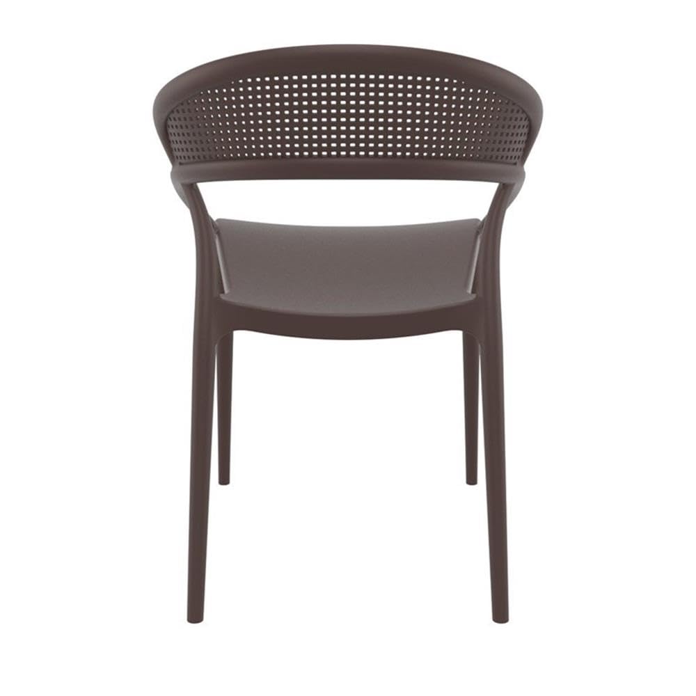Compania Sunset Patio Dining Chairs in Brown - Set of 2 Outdoor Furniture for Garden, Poolside, Deck & Backyard Relaxation
