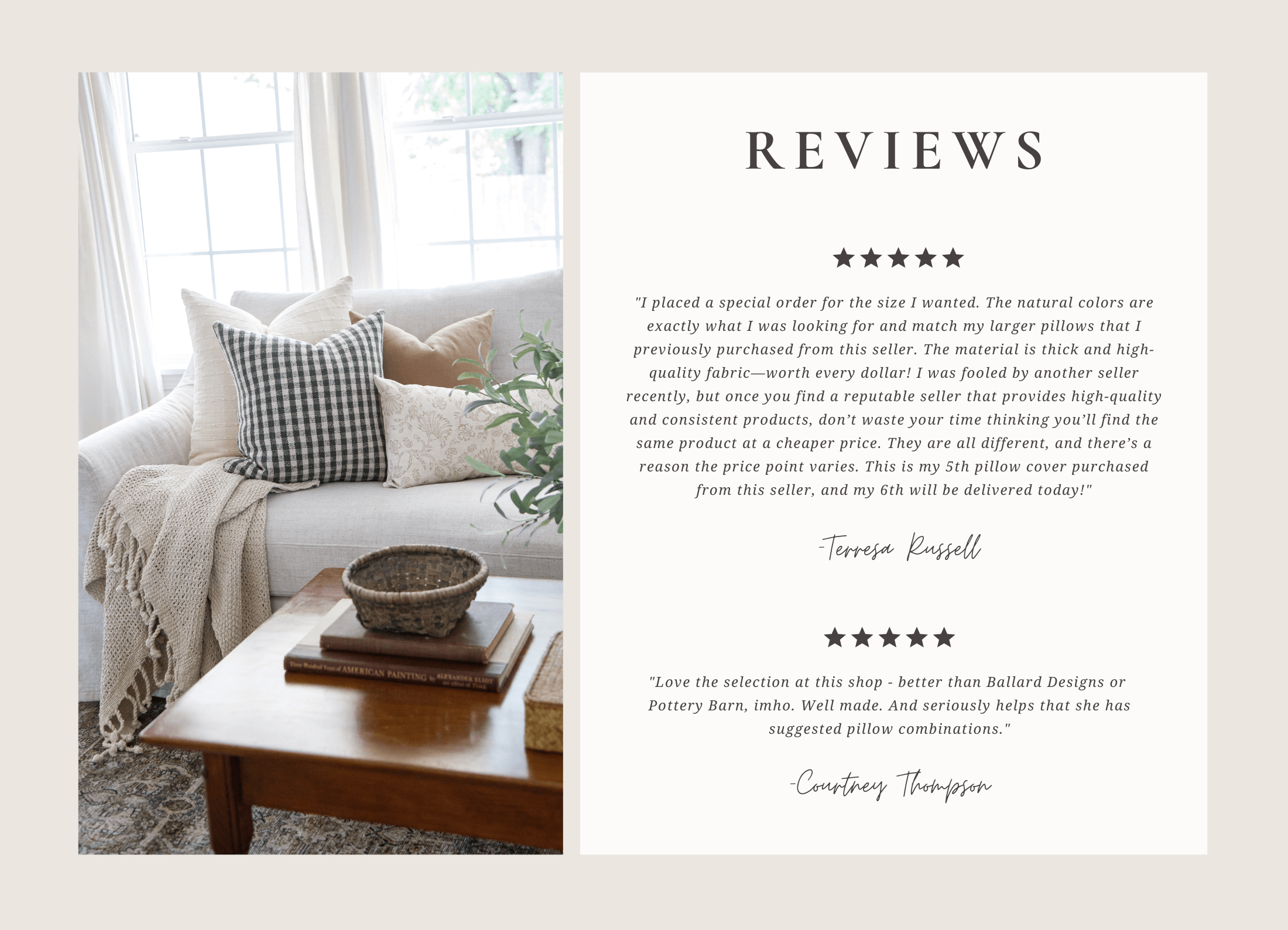 Premium Keaton Pillow Cover - Soft & Breathable Cotton Linen Blend - Standard & Queen Sizes - Perfect for Living Room, Bedroom & Home Decor