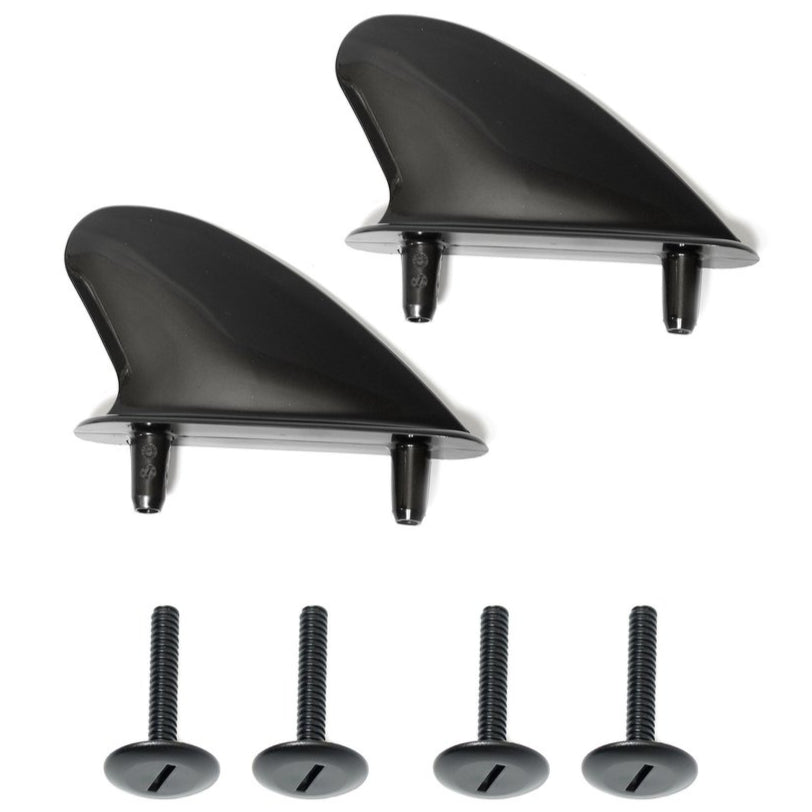Catch Surf Twin Fin Kit - Pop Thru Black Fins for Surfboards | Perfect for Shortboards, Fish Surfboards & Performance Surfing