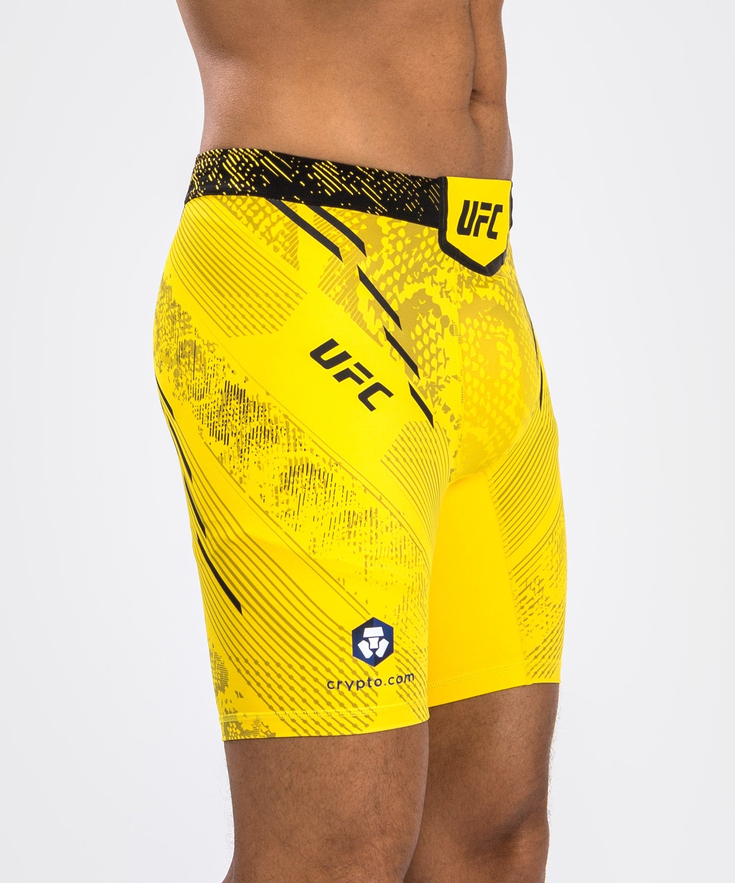 Venum UFC Adrenaline Personalized Authentic Fight Night MMA Shorts for Men - Yellow | Vale Tudo Training & Competition Gear for UFC Fans & Fighters