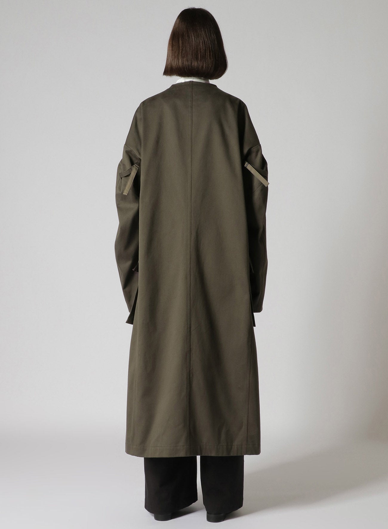 Double Faced Twill No Collar Coat for Women - Lightweight Casual Trench Coat for Spring & Fall - Perfect for Office, Travel and Everyday Wear
