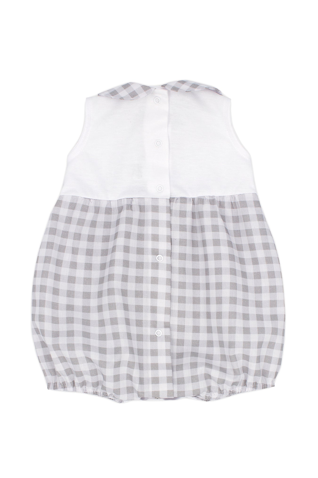 Reginald Grey Gingham Romper for Women - Stylish Summer Jumpsuit with Pockets | Perfect for Beach, Picnic & Casual Outings
