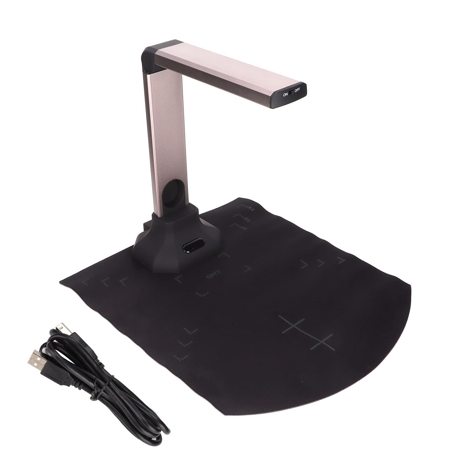 USB Document Scanner with Smart Correction & OCR Technology - A4 Size, 1 Second Fast Scanning for ID Cards, Books & Documents | Perfect for Home Office, Online Teaching & Digitizing Files