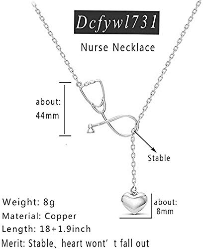 **Personalized Nurse Necklace for Women - Engraved Initial Nurse Pendant, Nursing Graduation Gift & Nurses Week Appreciation Present - Ideal for Student Nurses & Medical Professionals - Perfect for Clinical Shifts, Graduation Ceremonies & Daily Wear**