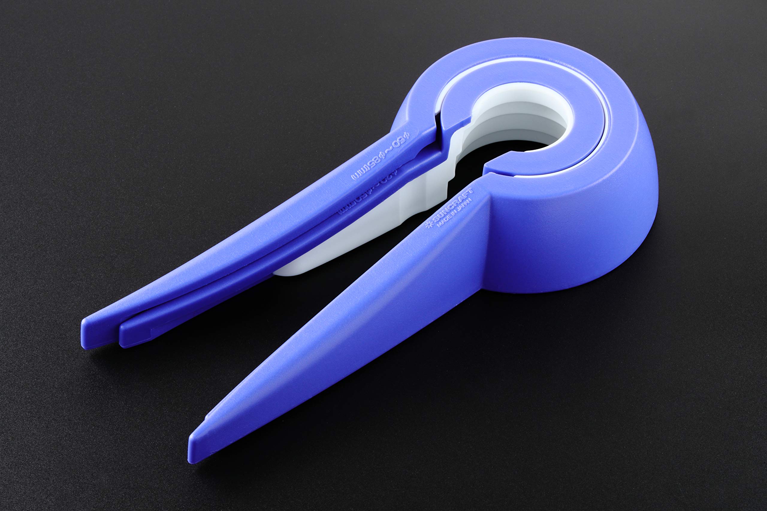 Seki Japan Multi-Function Bottle & Jar Opener - 2 Size Rubber Grip with Blue Plastic Handle - Easy Open Stubborn Lids - Kitchen Tool for Elderly, Women & Kids - Perfect for Home, Camping & Travel Use