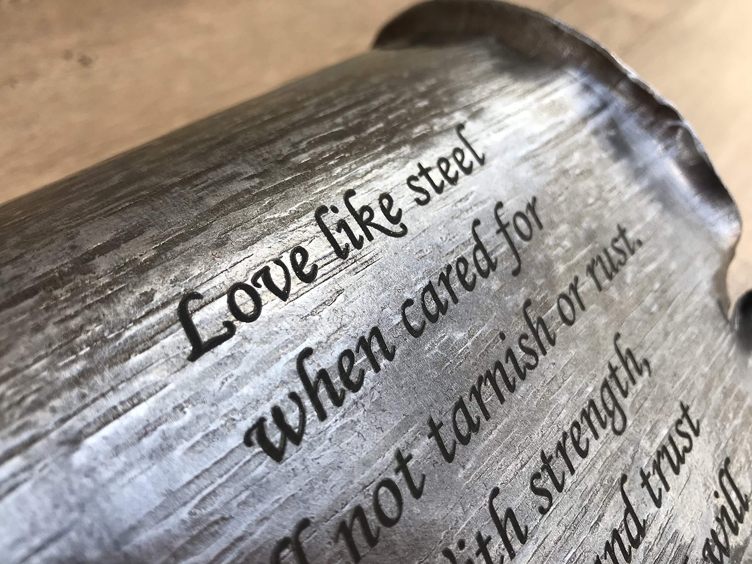 Personalized Steel Scroll - 11th Anniversary Gift for Couples | Custom Steel Keepsake for Him & Her | Perfect for Wedding Anniversaries, Romantic Gifts & Home Decor