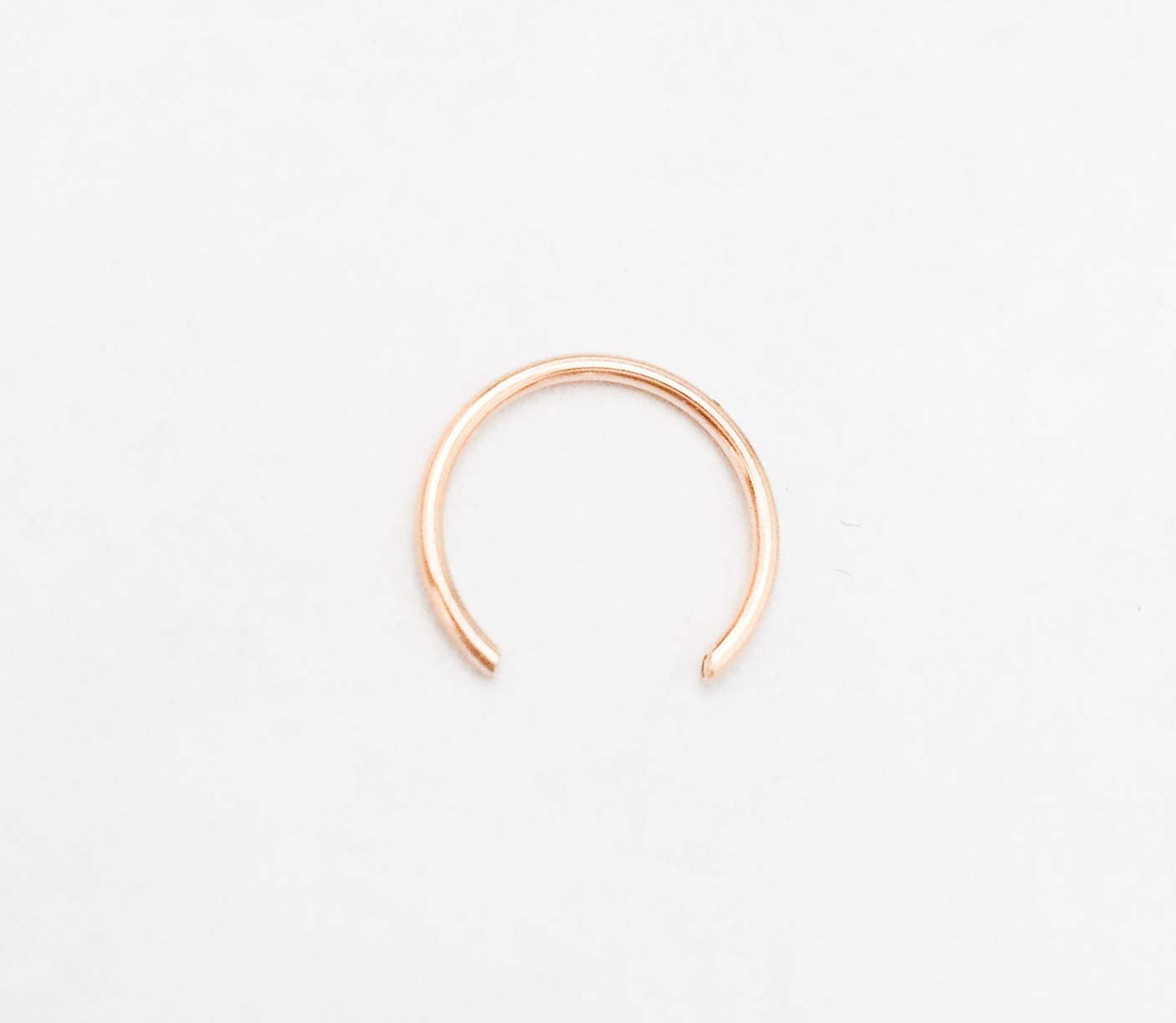 18g Gold Septum Retainer Ring - Horseshoe Nose Piercing for Comfort