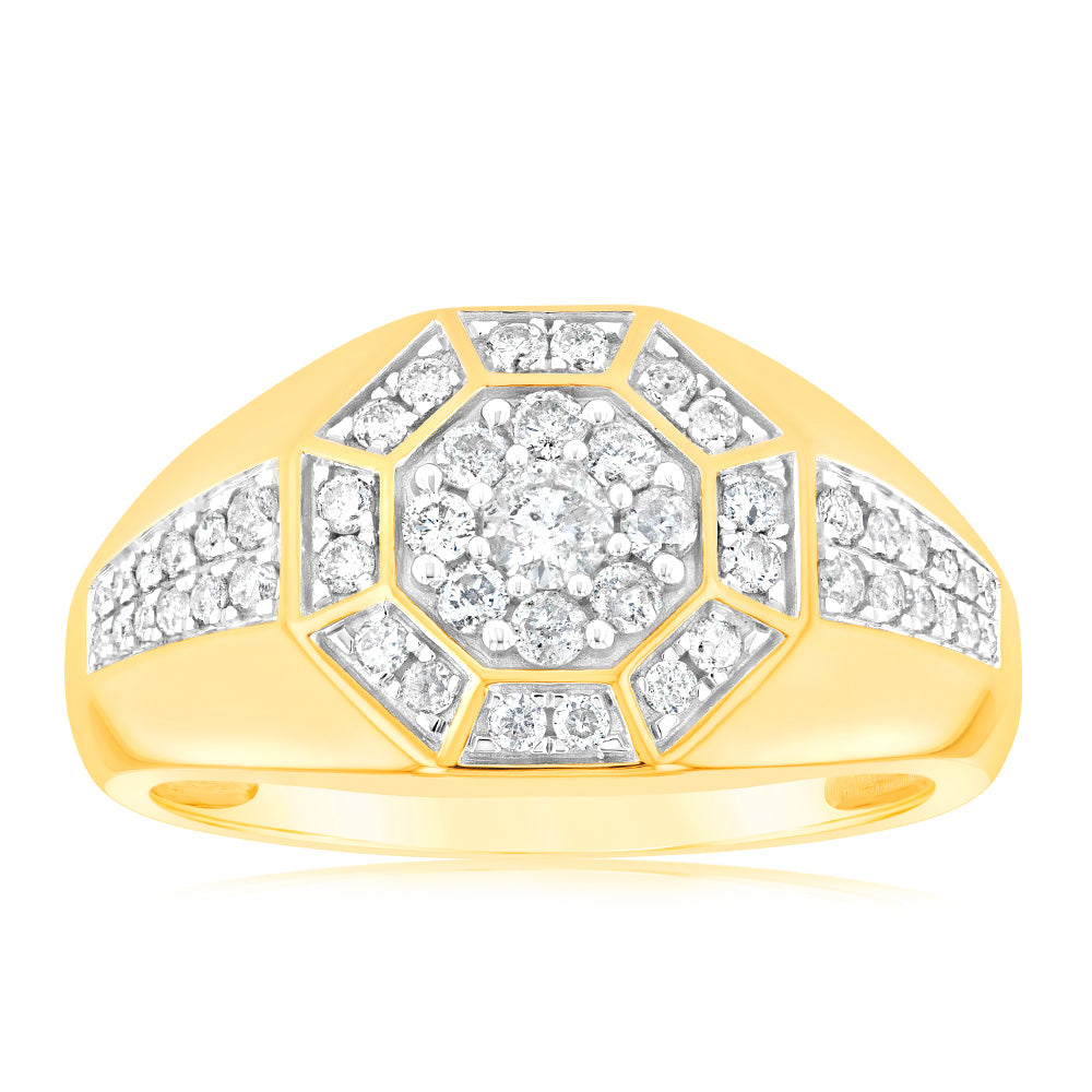 3/4 Carat Diamond Ring in 9ct Yellow Gold - Elegant Solitaire Engagement Ring for Women, Perfect for Proposals, Anniversaries & Special Occasions