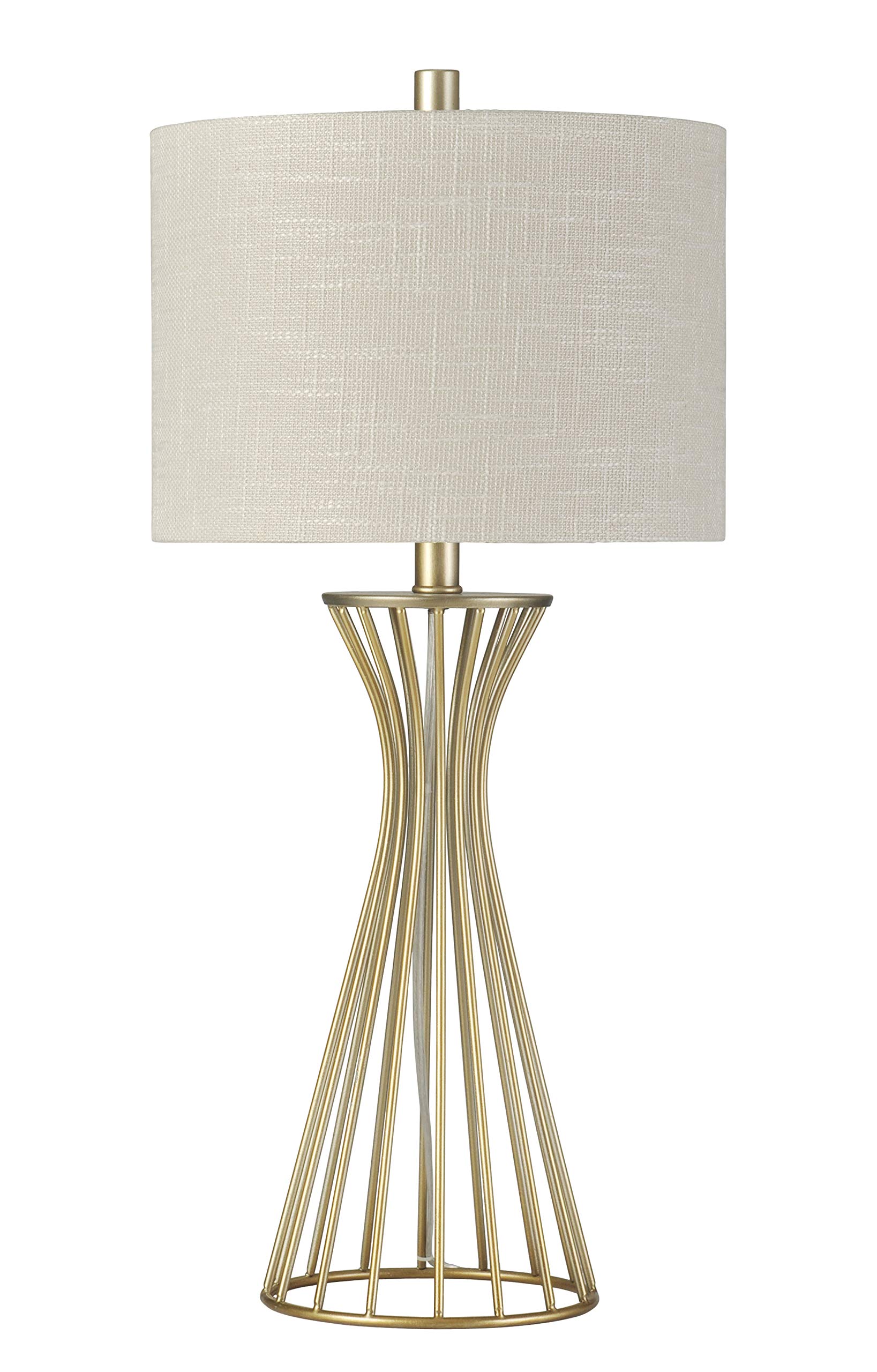 Vintage McPartland Champagne Gold Oatmeal Table Lamp - Elegant Home Decor for Living Room, Bedroom & Office - Perfect for Reading, Relaxing & Ambient Lighting