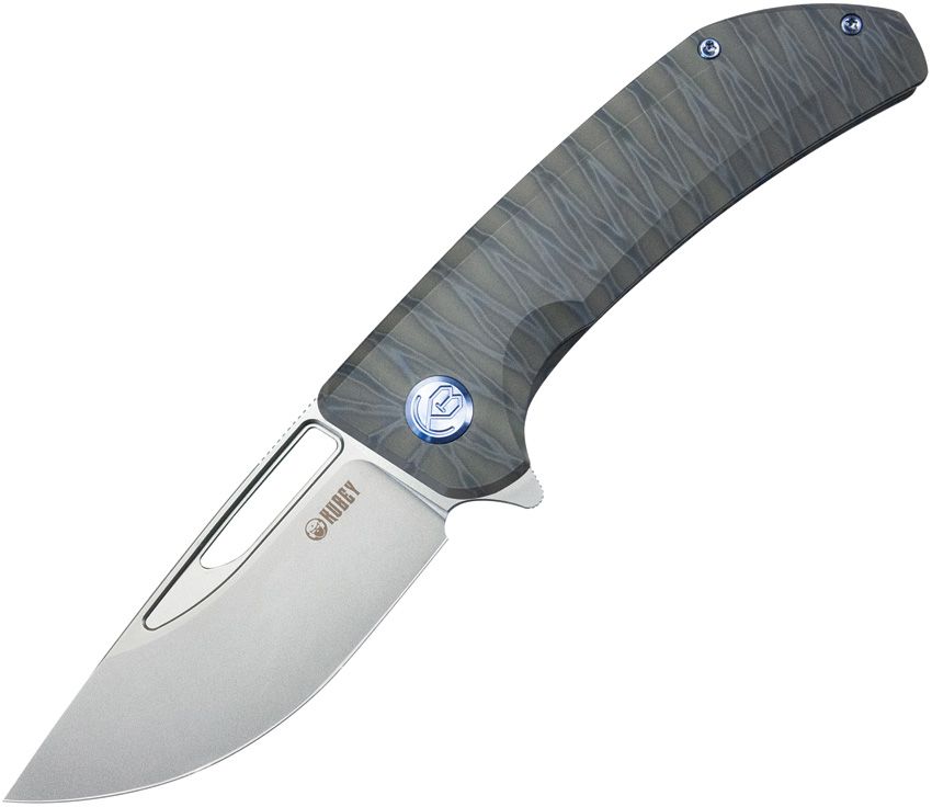 Kubey Hyperion Flame Titanium S35VN Folding Pocket Knife KB368I - Premium EDC Knife for Camping, Hiking & Outdoor Survival