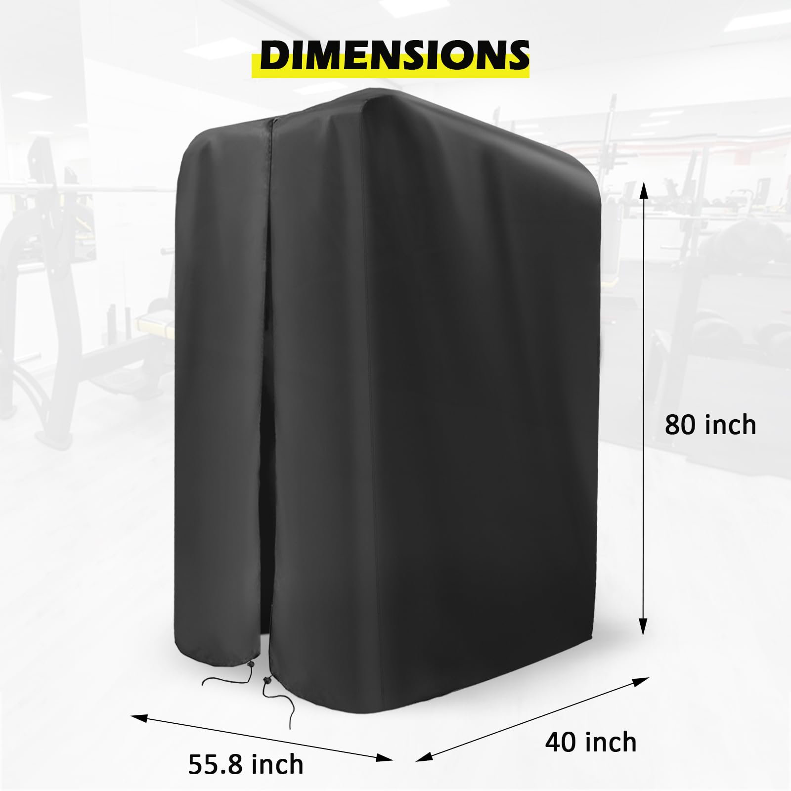 **Waterproof Gym Rack Cover with Heavy-Duty Zipper - Protective Cover for Squat Rack, Weight Lifting Rack & Home Gym Equipment - Indoor & Outdoor Use for Home, Garage, or Backyard Workouts**