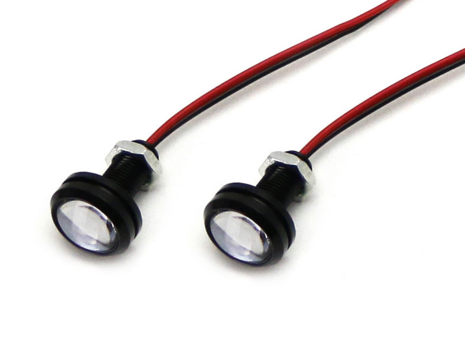 2PCS Amber 3 SMD LED Eagle Eye Projector Lights with Screws - Durable Parking, Fog & Backup Lights for Cars, Trucks, SUVs - Enhanced Visibility for Night Driving & Bad Weather Conditions