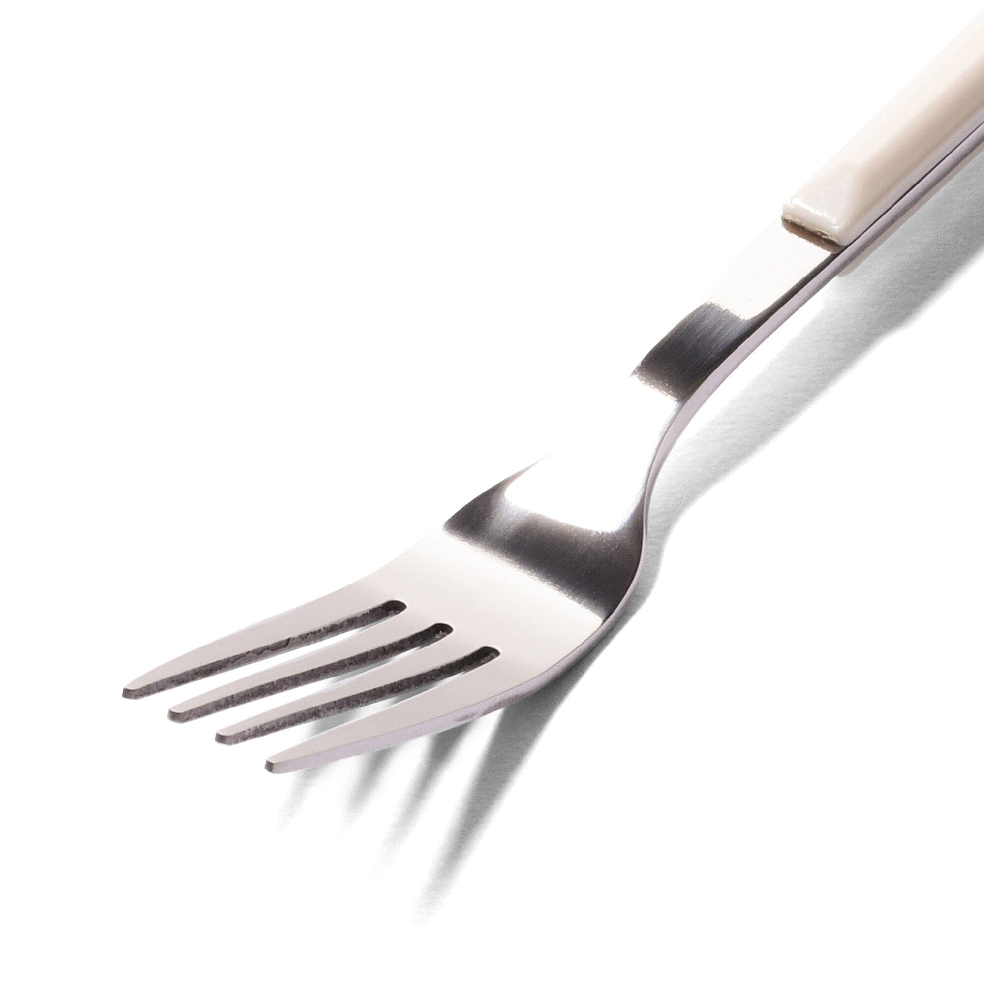 Premium White Cake Fork with Color Handle - Elegant Dessert Utensil for Parties, Weddings & Tea Time