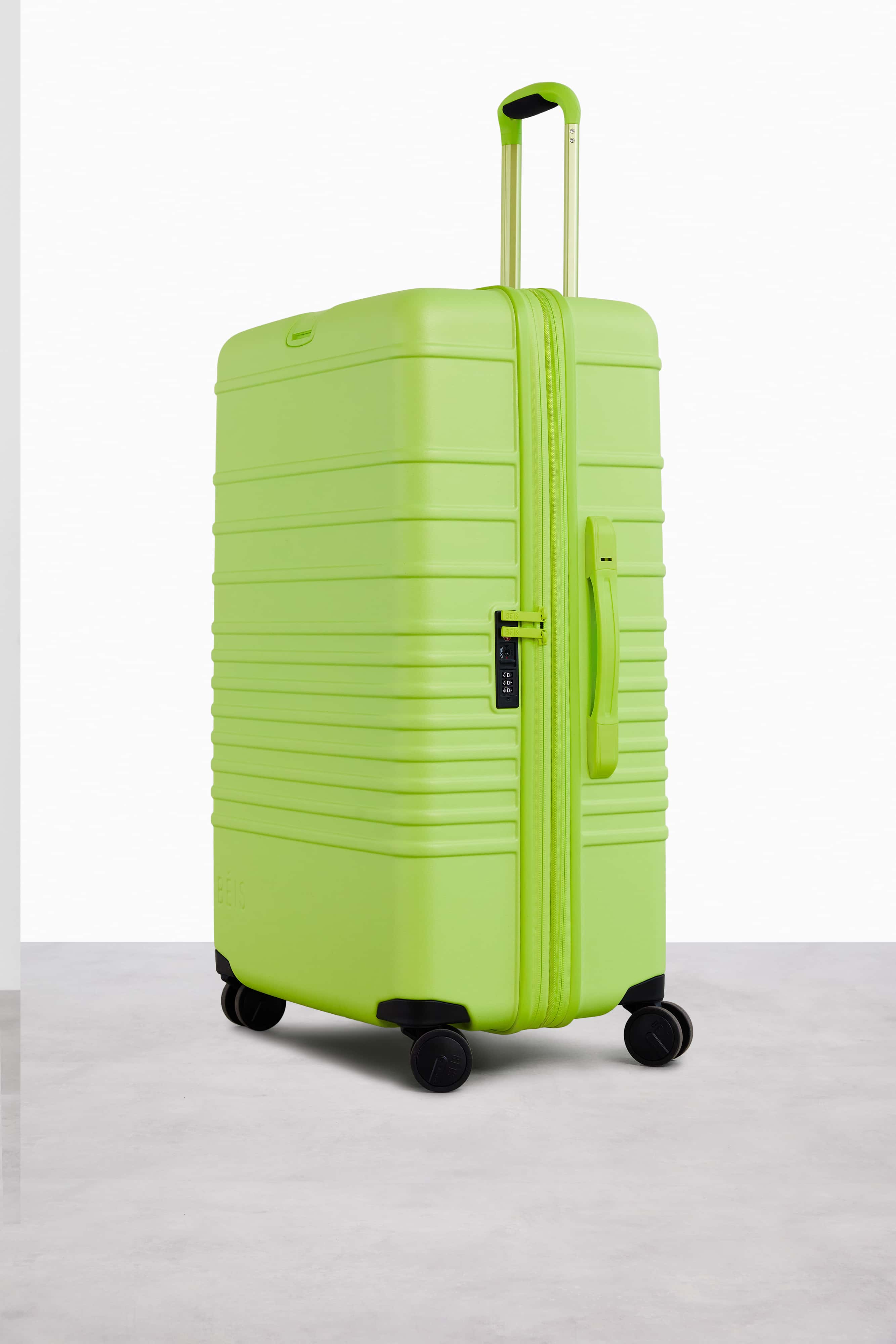 Large Check-In Roller Suitcase in Citron Yellow - Spacious & Durable Luggage for Travel, Business Trips & Vacations