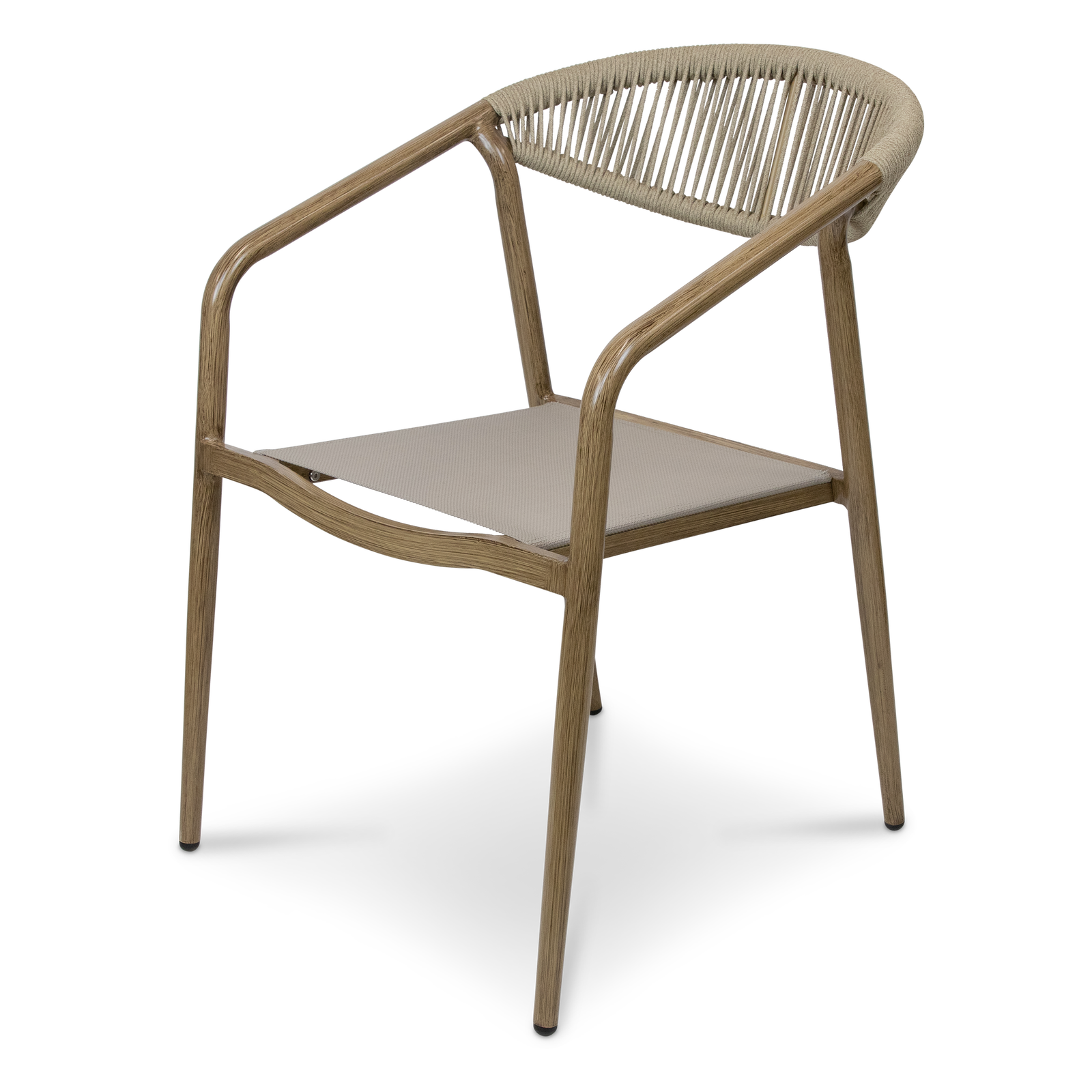 Bahamas Rectangle 7-Piece Outdoor Dining Set in Arctic White with Rope Chairs - Perfect for Patio, Garden, Poolside & Backyard Entertaining