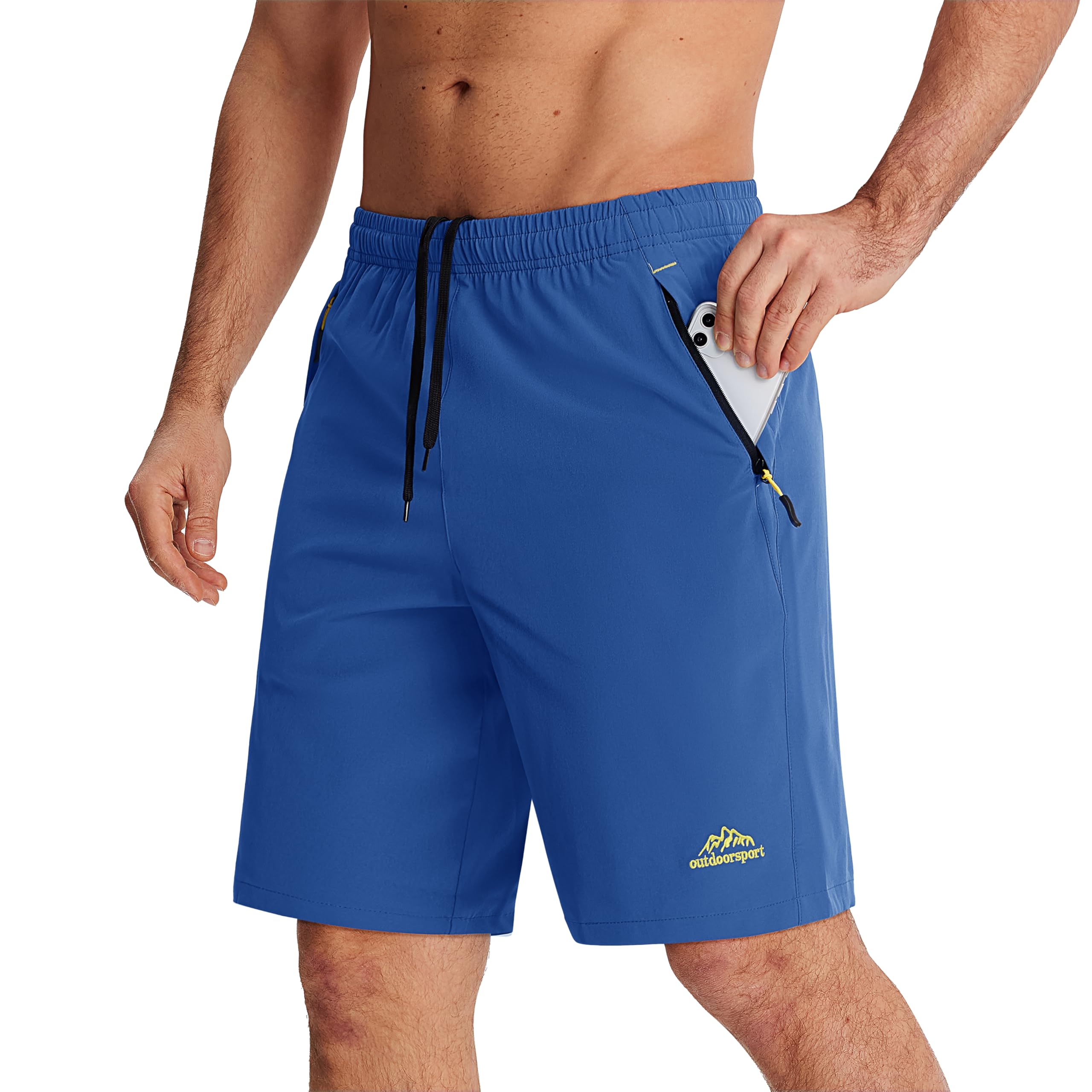 BIYLACLESEN Men's Workout Shorts - Lightweight Quick Dry Gym Running Shorts with Zip Pockets for Athletic Training & Summer Sports | Perfect for Jogging, Basketball & Outdoor Activities