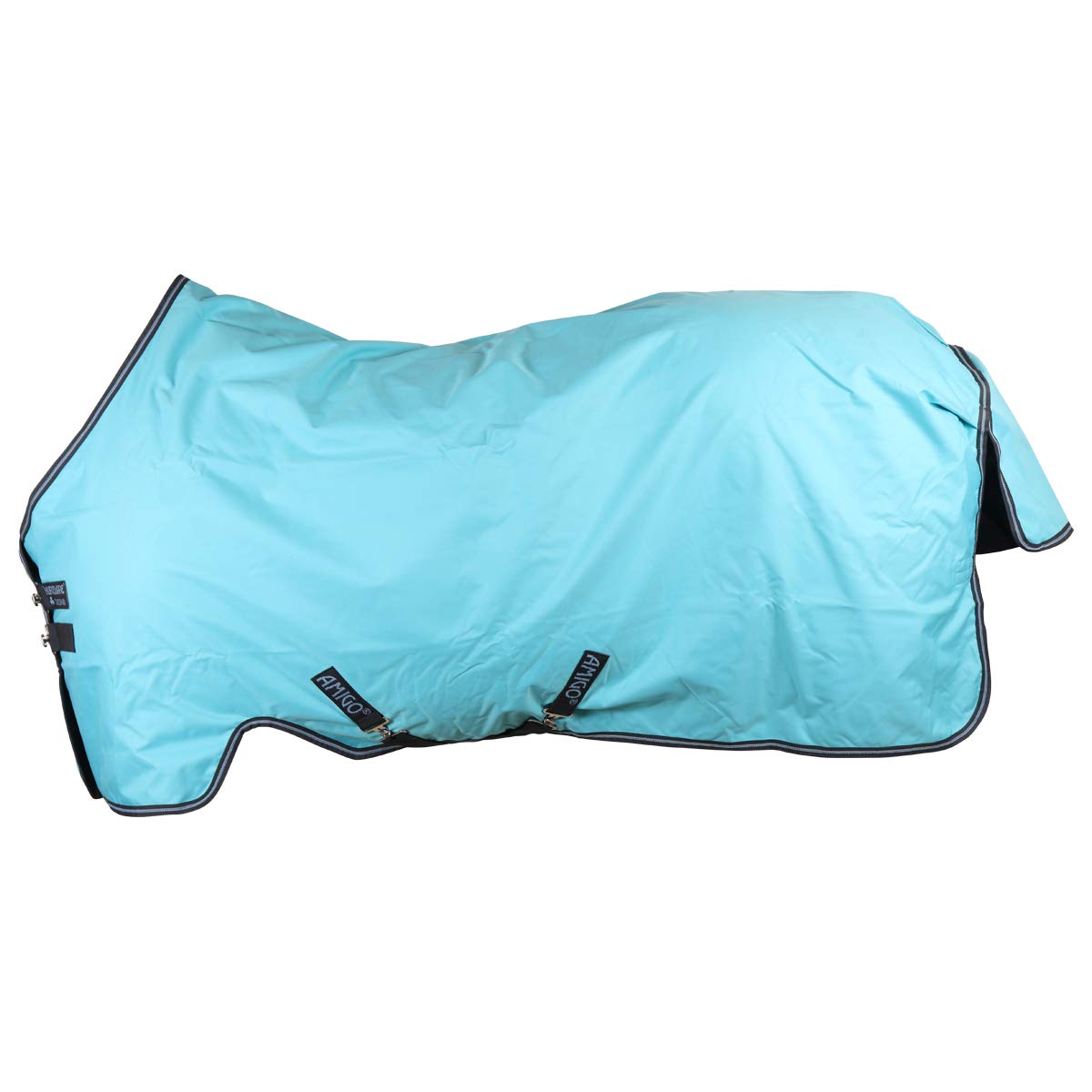 AMIGO Hero 900 to 0g Lite 75 Capri/Gunmetal/Blue - Premium Lightweight Horse Riding Saddle Pad for Comfort & Performance - Perfect for Training, Dressage & Show Jumping