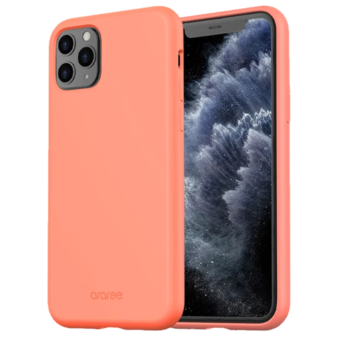Araree Typo Skin Case for iPhone 11 Pro - Slim Protective Cover with Grip (Coral Pink, Black, Forest Blue) | Perfect for Everyday Use, Work & Travel