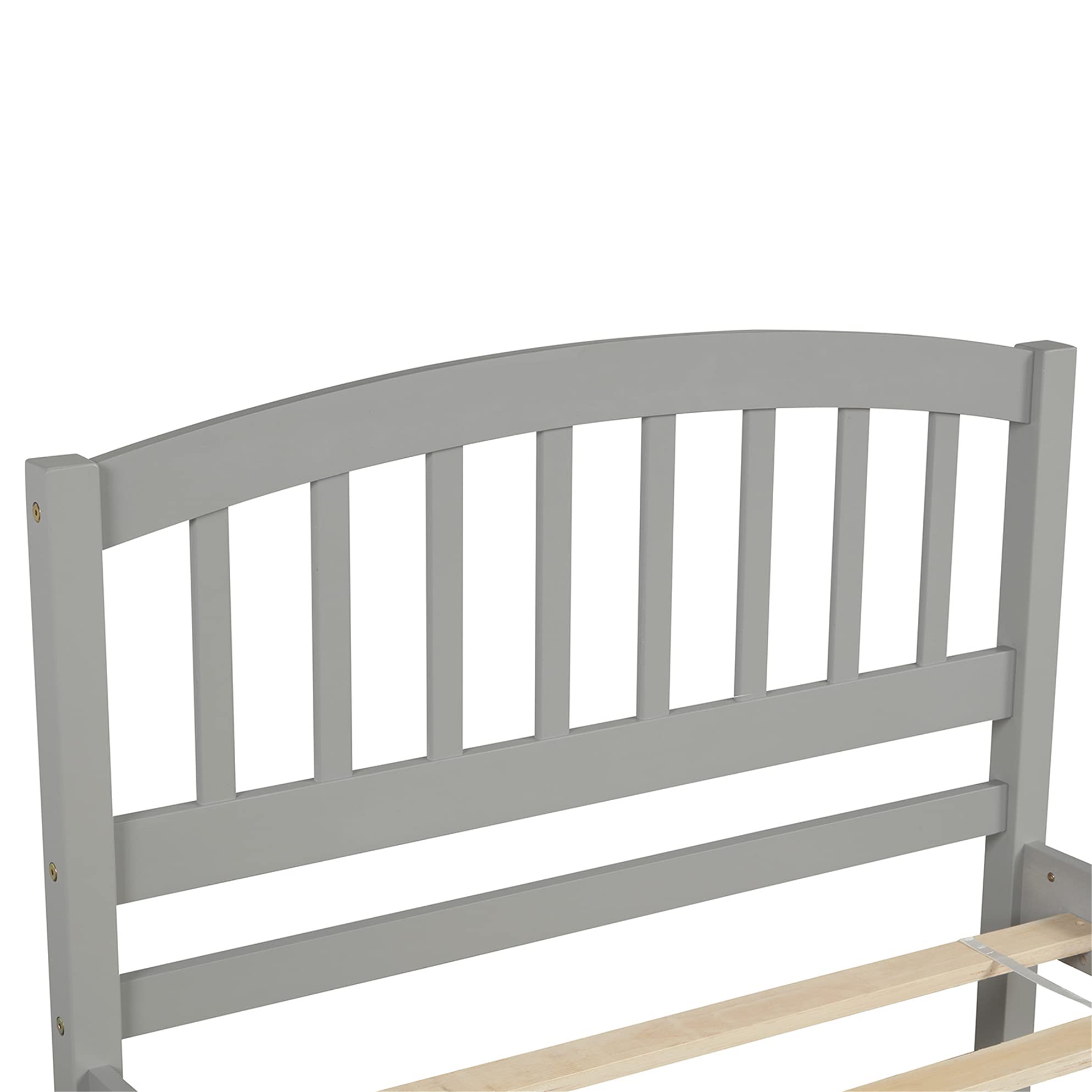 Harper & Bright Designs Twin Size Wooden Platform Bed with Headboard & Trundle - Sturdy Kids Bed Frame in Grey | Perfect for Small Bedrooms, Guest Rooms & Children's Sleep Space