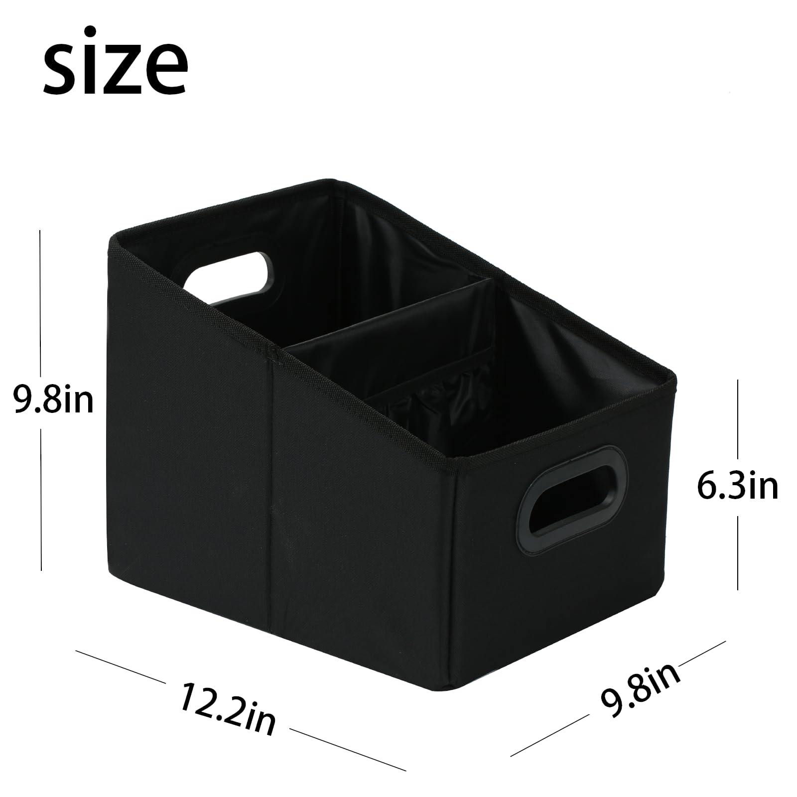 Collapsible Car Seat Organizer - Black M Size Backseat & Front Seat Storage Caddy for Kids | Perfect for Road Trips, School Commutes & Family Travel