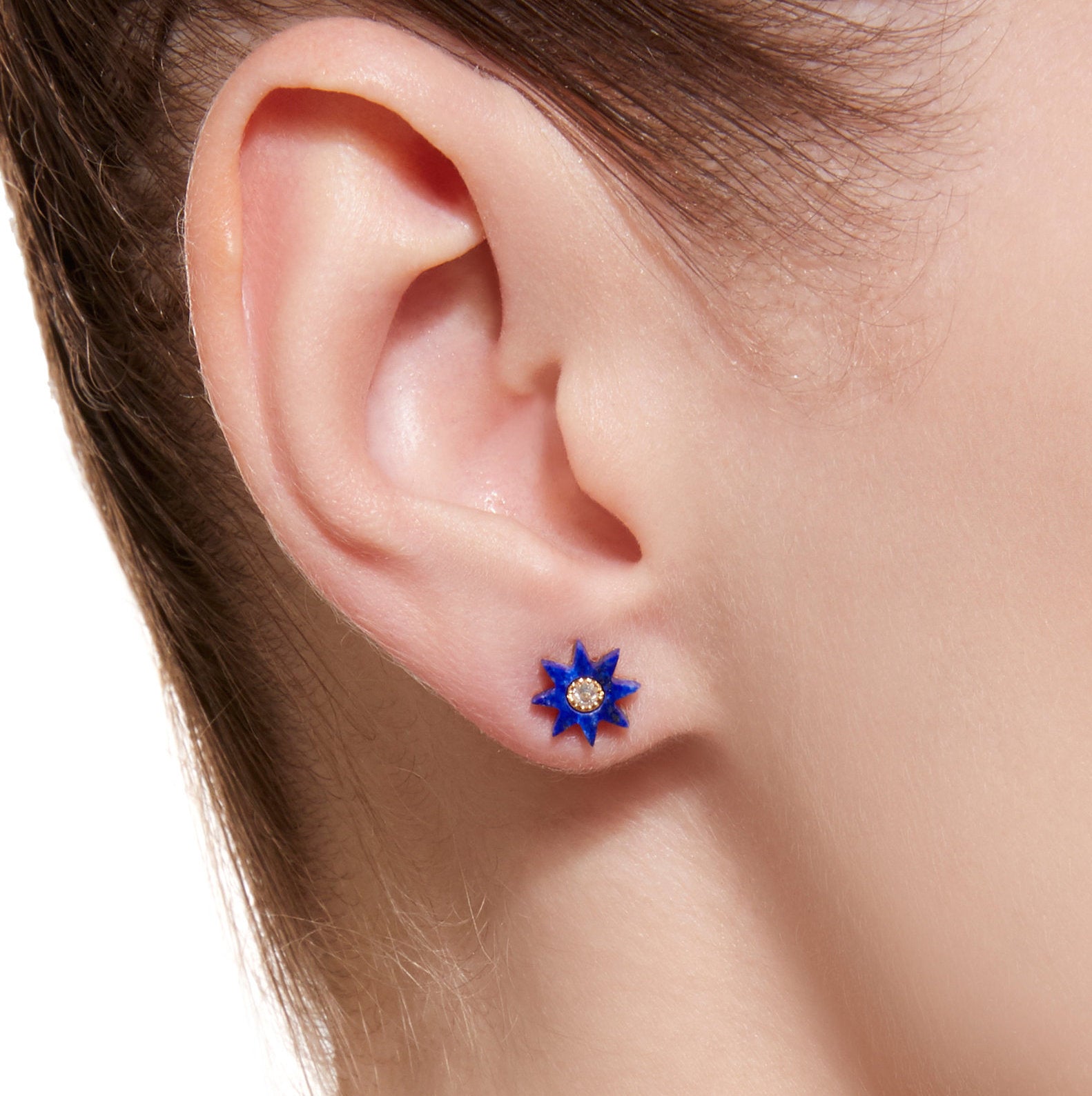 Hardstone Stud Lapis Earrings - Genuine Lapis Lazuli Studs for Women, Handmade Gemstone Jewelry - Perfect for Daily Wear, Gifts & Special Occasions