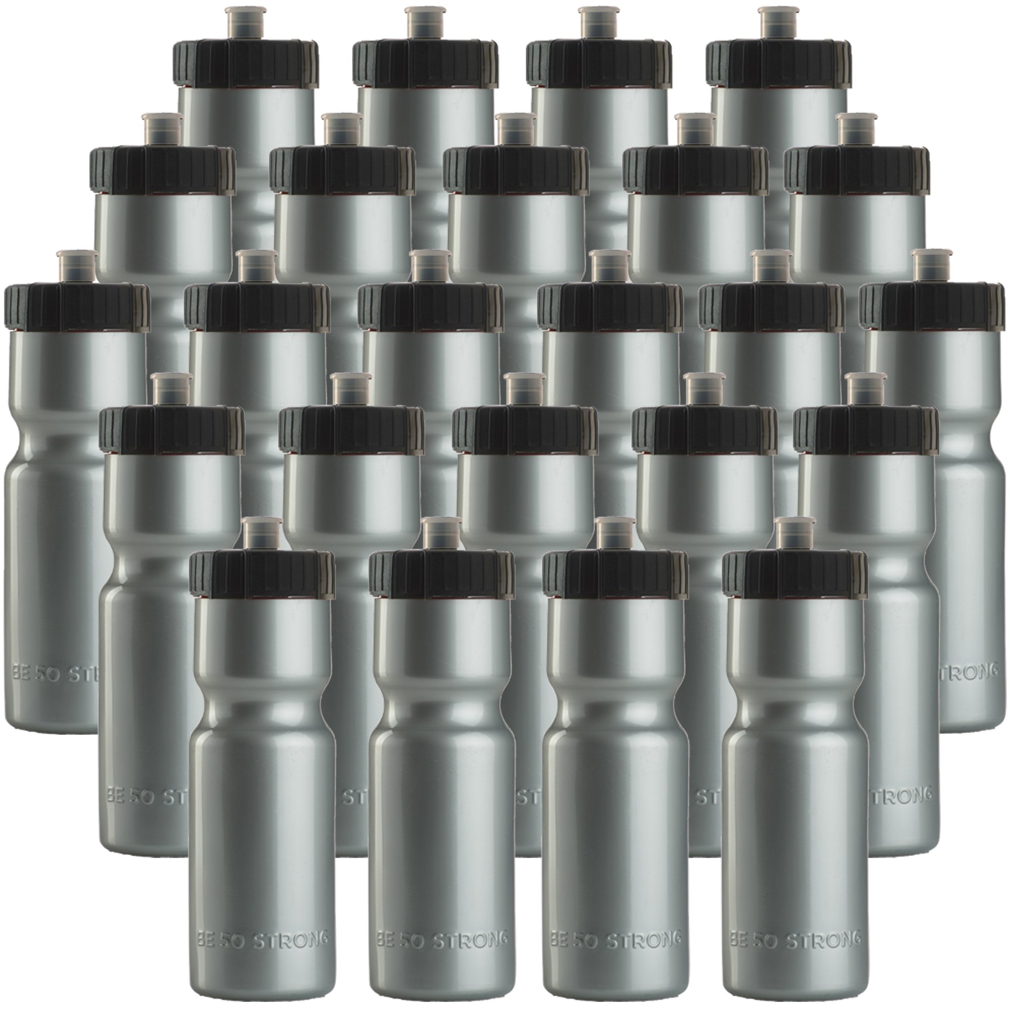 50-Pack BPA-Free Reusable Plastic Water Bottles - 22oz Sports Water Bottles with Pull-Top Cap, Dishwasher Safe for Adults & Kids | Bulk Water Bottles for Gym, School, Office & Outdoor Activities | Made in USA