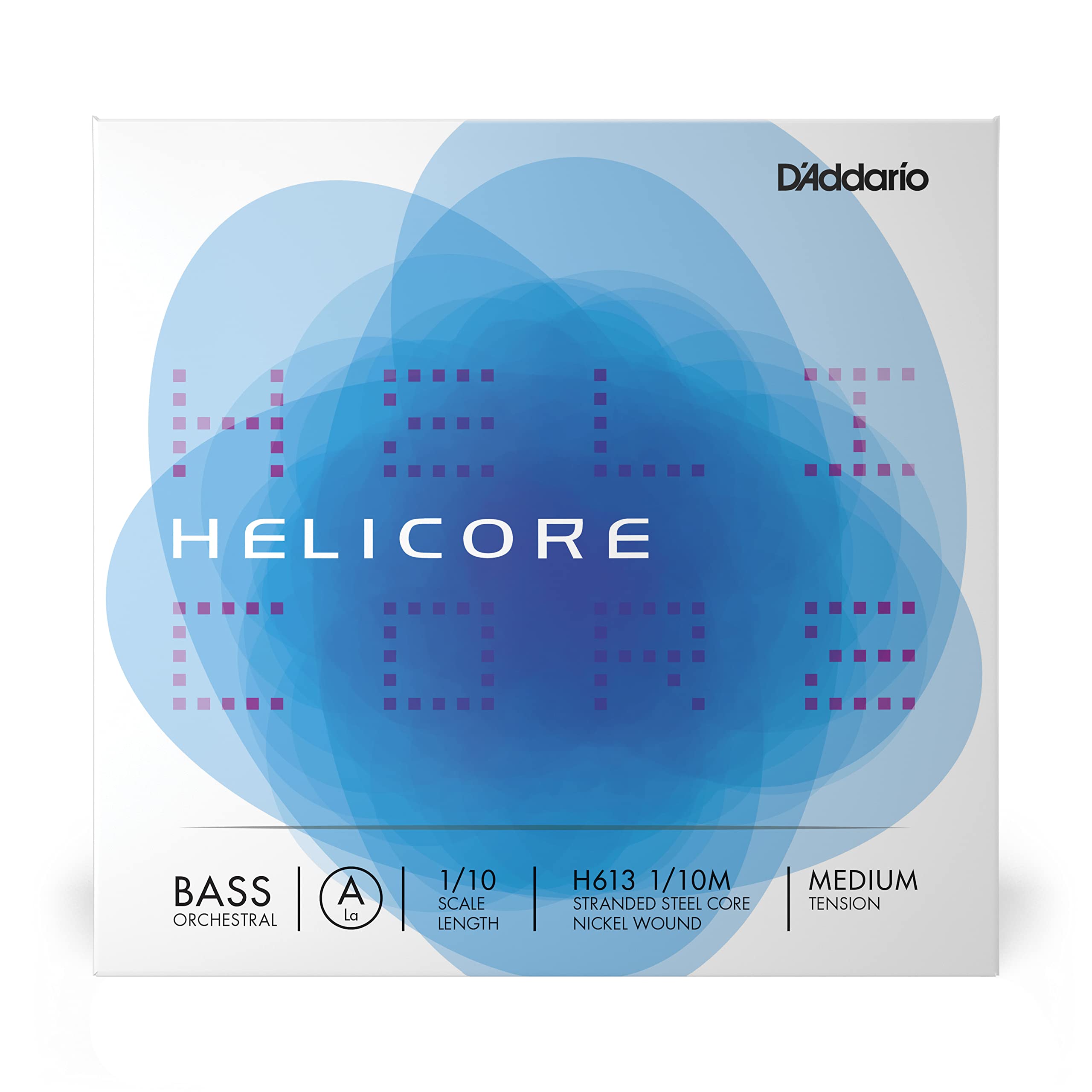 D'Addario Helicore Orchestral Bass Single A String - 1/10 Scale, Medium Tension for Professional Musicians | Perfect for Orchestral Performances & Studio Recordings