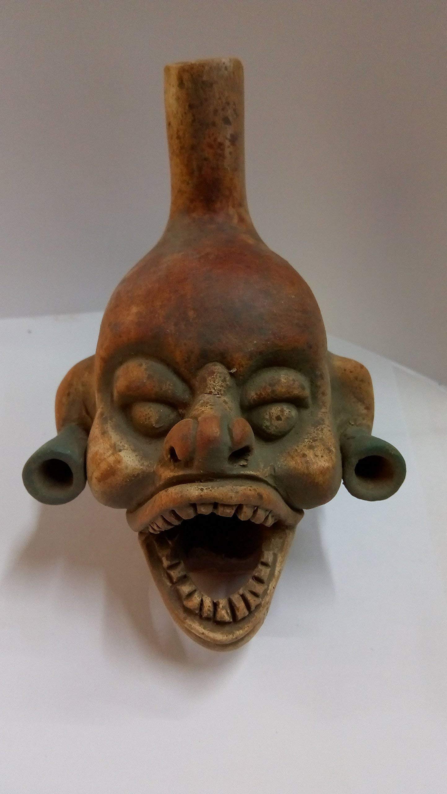 Brutal Scream Whistle of Death - Mictlantecuhtli Aztec God of the Dead | Authentic Mexican Pre-Hispanic Craft for Halloween Decor & Rituals | Perfect for Dia de los Muertos Altars, Cosplay & Historical Reenactments