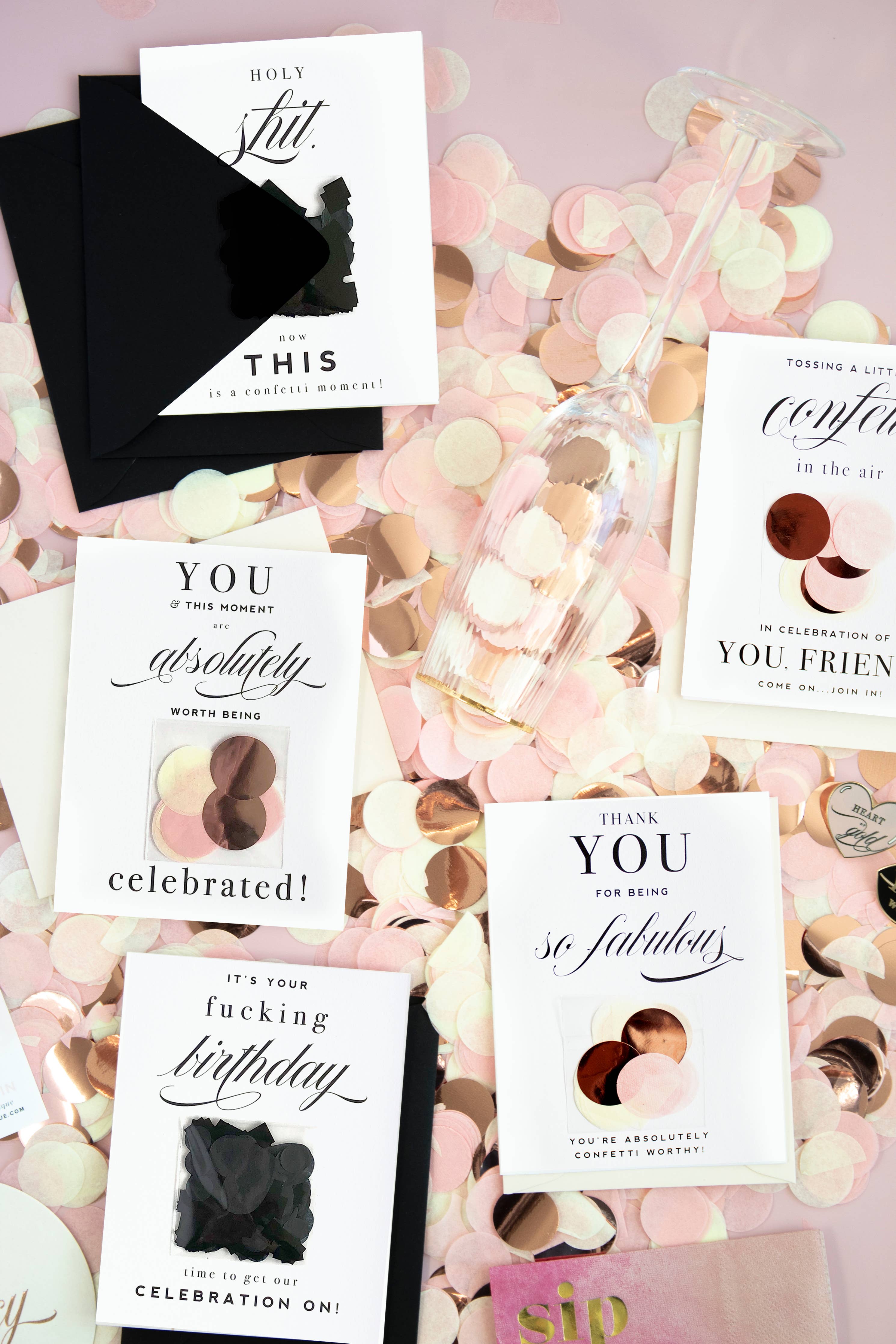 Fun Tossing Confetti Greeting Card - Colorful Celebration Card for Birthdays, Weddings & Parties | Perfect for Sending Joyful Wishes