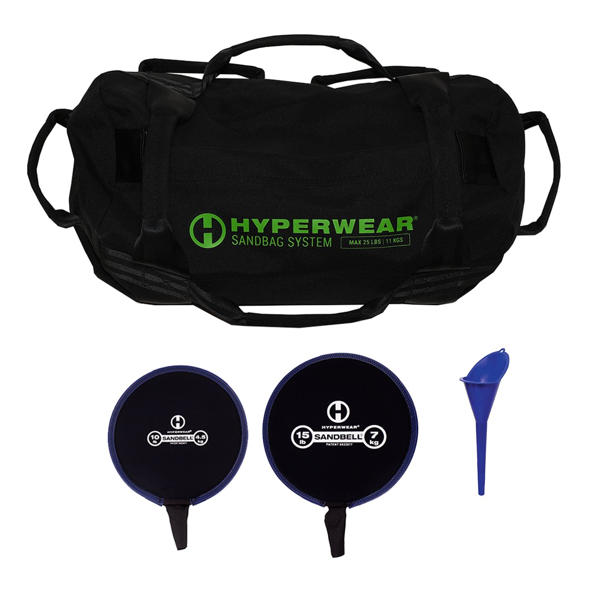Hyperwear Workout Sandbags & SandBell System - Adjustable Weight Training for Home Gym, CrossFit, and Outdoor Fitness