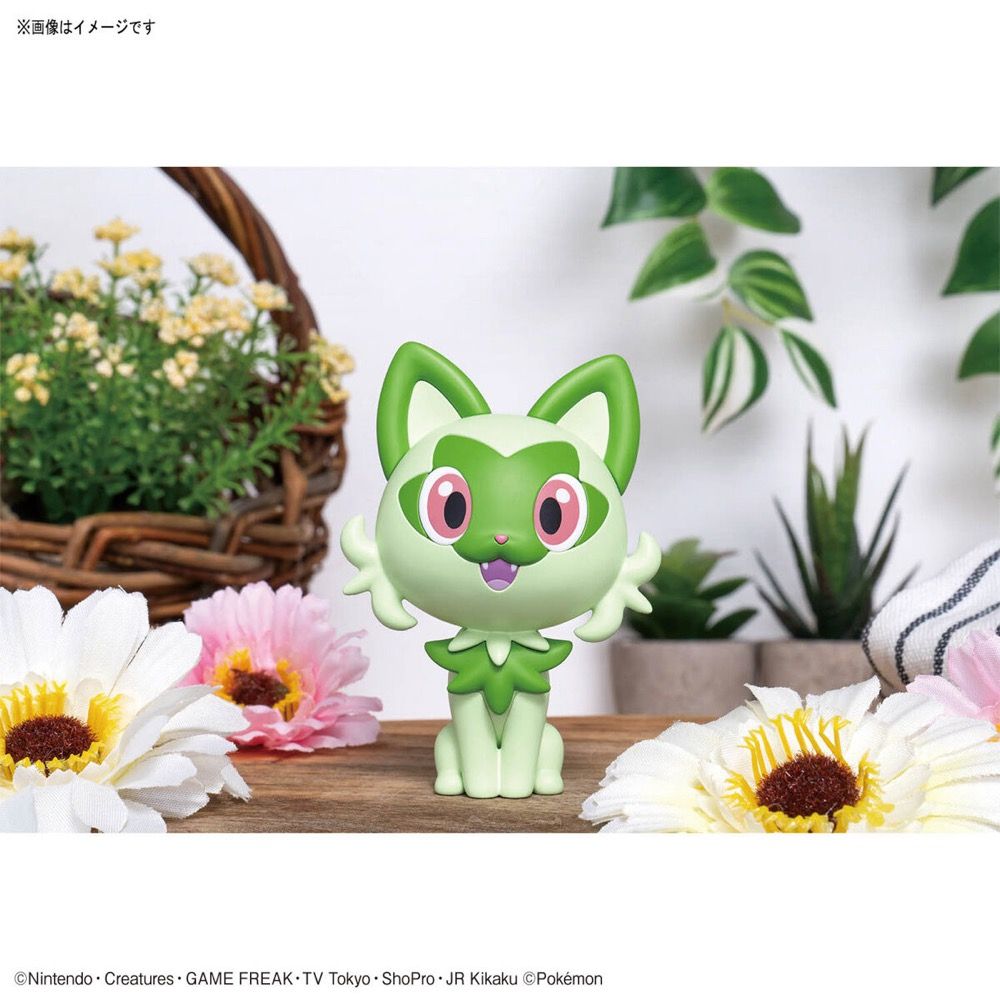 Bandai Quick Model #18 Pokemon Sprigatito Model Kit - Easy Build Collectible Figure for Pokemon Fans | Perfect for Display, Gifts & Anime Collections