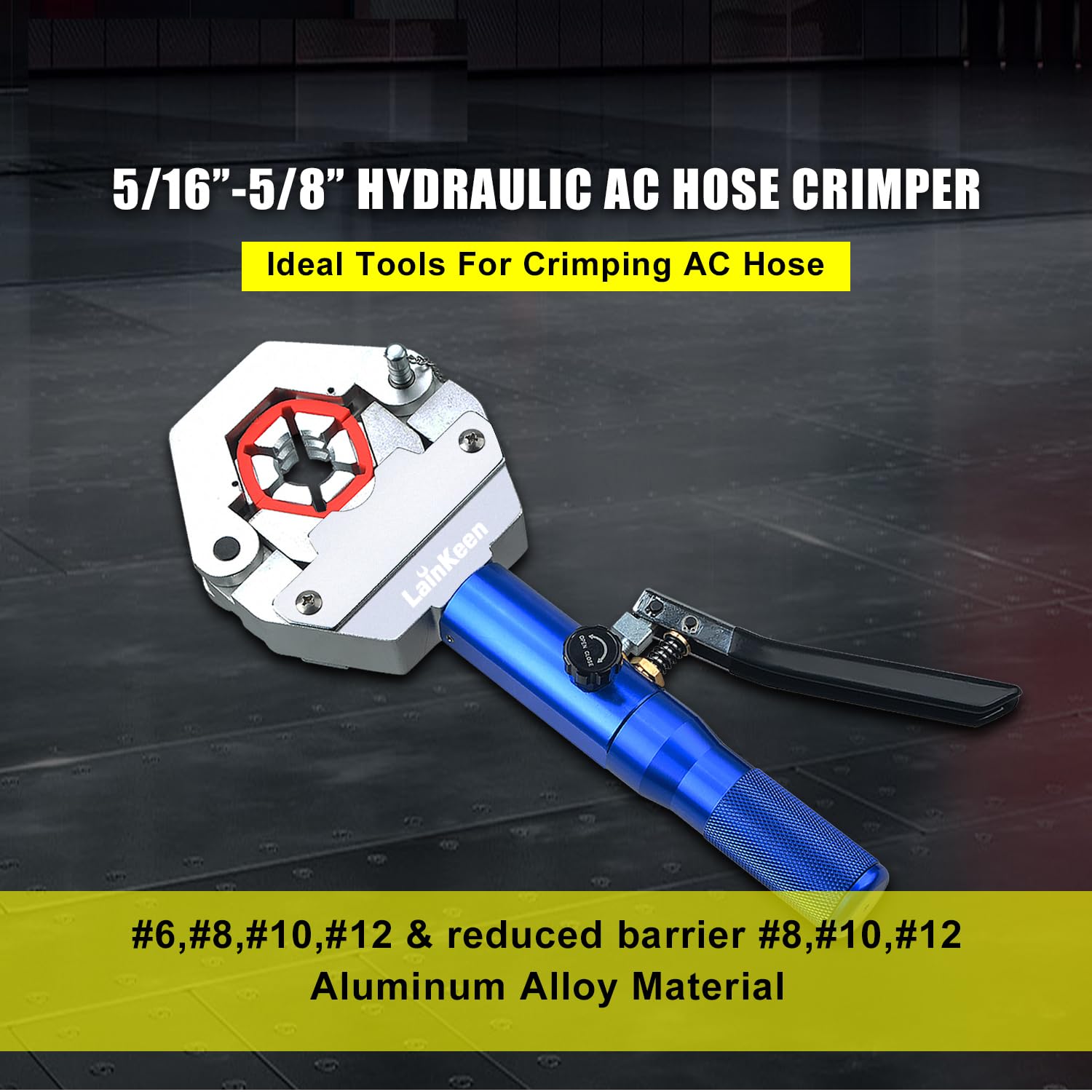 Hydraulic AC Hose Crimper Kit - Manual A/C Repair Tool for Air Conditioning Systems