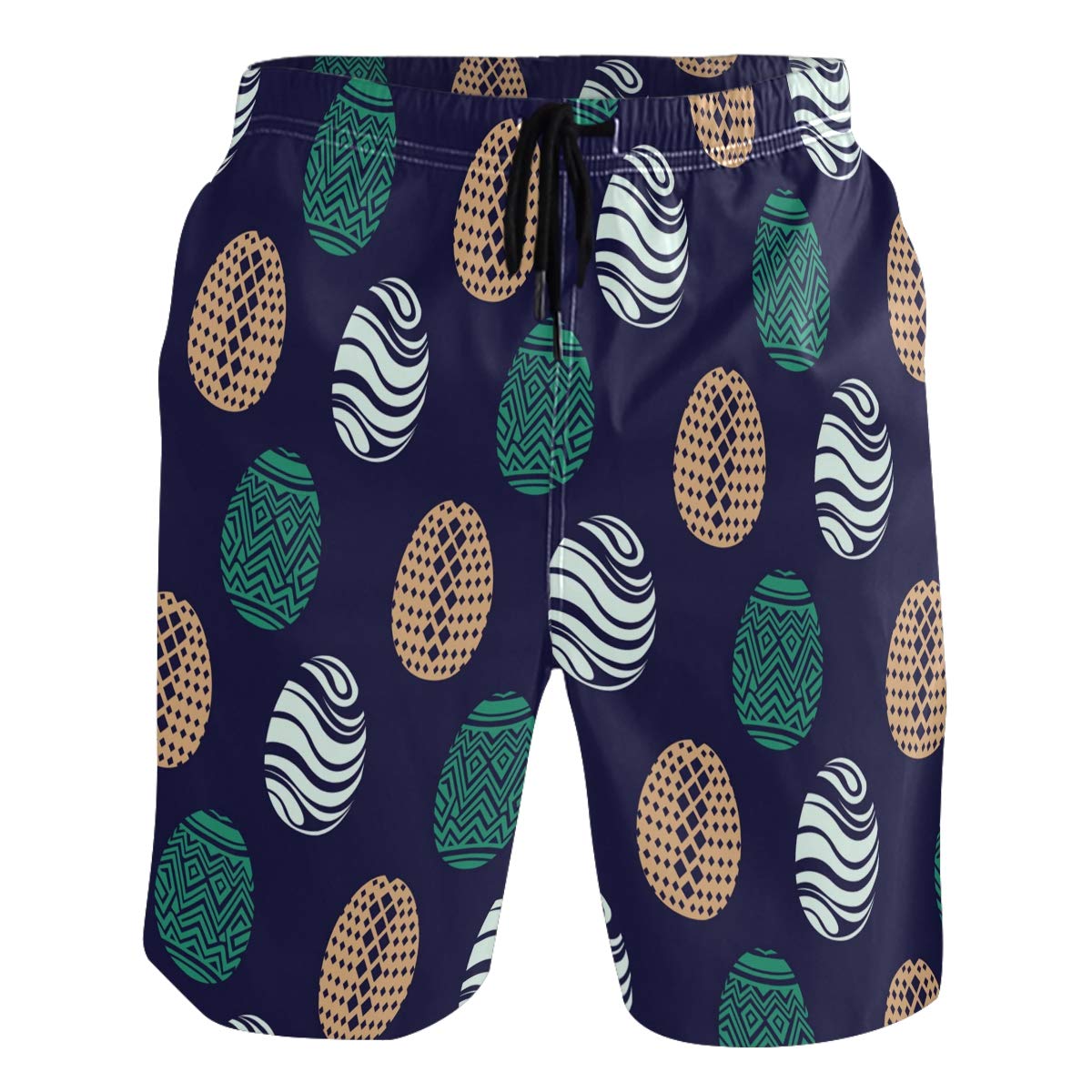 RunningBear Men's Quick Dry Swim Trunks - Lightweight Beach Shorts for Swimming, Surfing & Vacation | Easter Themed Swimwear for Men