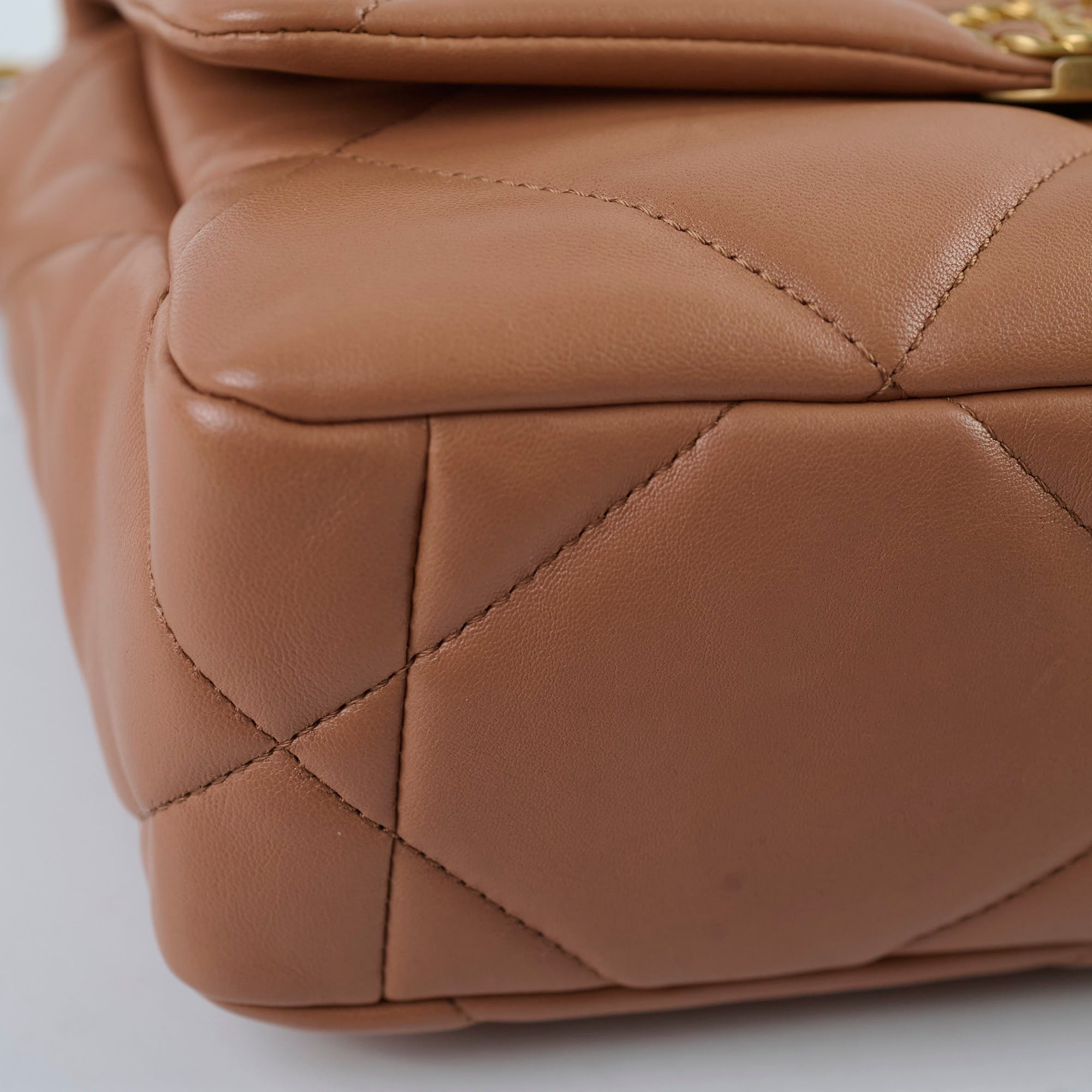 Chanel Small 19 Handbag in Caramel - Authentic Microchipped Luxury Crossbody Bag for Women | Perfect for Date Night, Office & Special Occasions