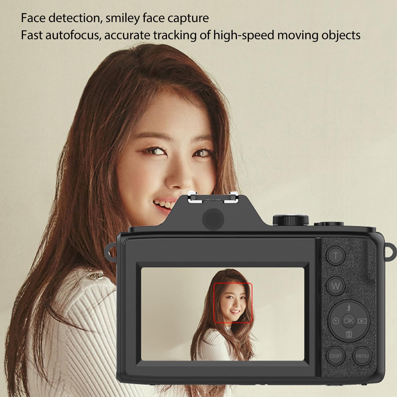 48MP Digital Camera with 6X Optical Zoom | 2.7K Vlogging Camera with Autofocus & Anti-Shake | Rechargeable Point and Shoot Camera for Beginners, Teens & Adults | Perfect for Travel, YouTube Videos & Family Events