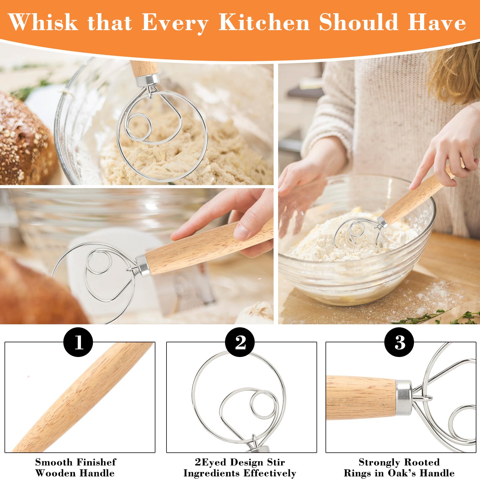 Sourdough Bread Baking Kit - 9 Inch Round Banneton Basket with Linen Liners, Dough Scraper, Whisk, Cutter & Bread Lame - Complete Starter Set for Homemade Artisan Bread - Perfect for Beginners & Professional Bakers