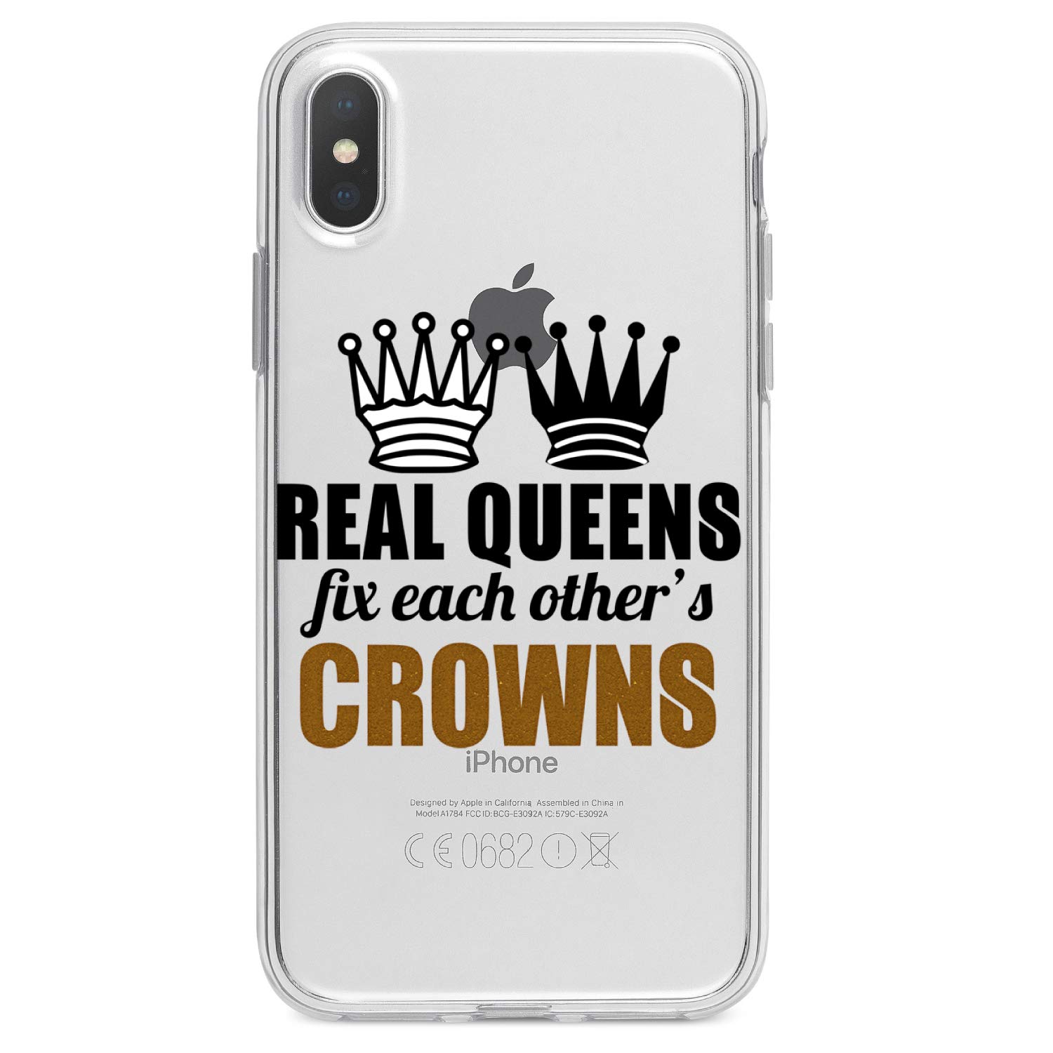 Premium Clear Shockproof Hybrid Case for iPhone X/XS (5.8 Inch) - TPU Bumper with Acrylic Back & Tempered Glass Screen Protector - Slim Protective Phone Cover for Women - Perfect for Daily Use, Work, and Travel