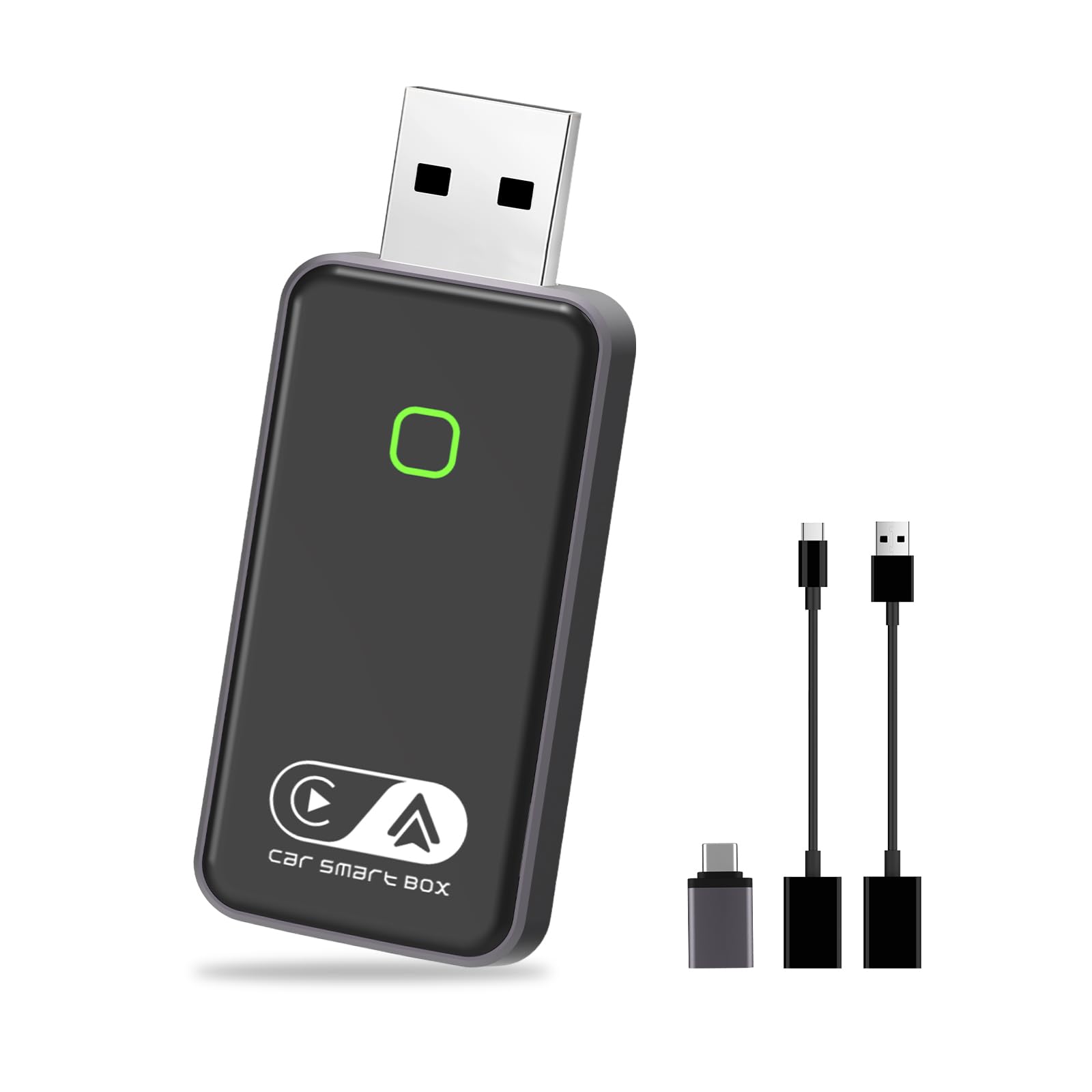 2024 Wireless CarPlay & Android Auto Adapter - 2-in-1 Dongle Converts Wired to Wireless, Plug & Play for iOS 10+/Android 11+ - Perfect for Tesla, BMW, Toyota & More - Enjoy Hands-Free Navigation & Music Streaming on Your Commute