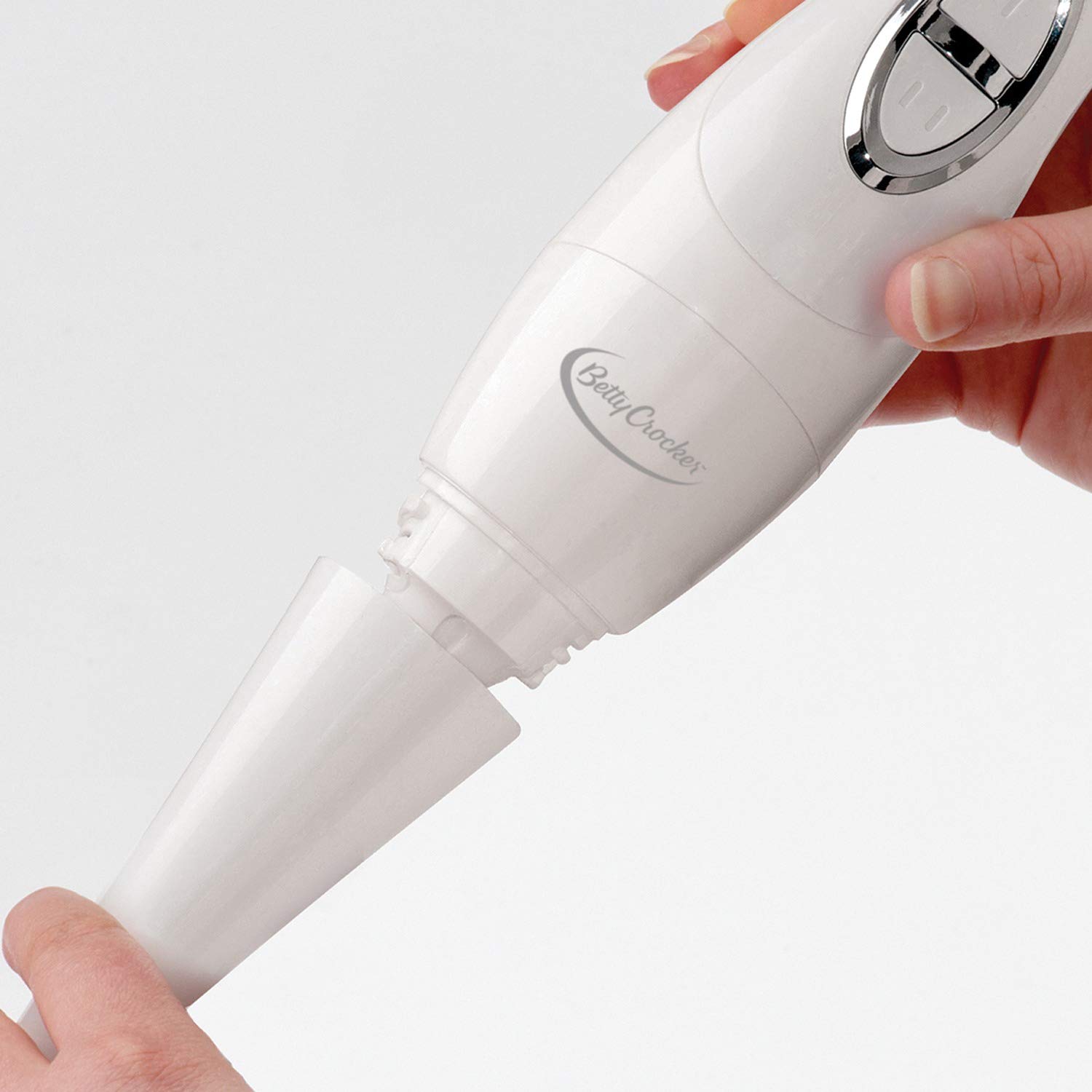 Betty Crocker BC-1303CK White Hand Blender with Mixing Beaker - Perfect for Smoothies, Soups & Baking at Home