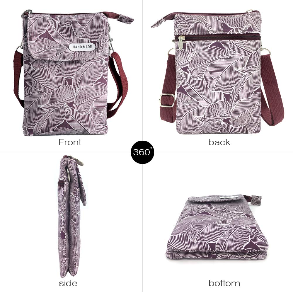 Spacious Canvas Crossbody Phone Purse for Women & Teens - Stylish Small Shoulder Strap Wallet Bag | Perfect for Travel, Shopping & Everyday Use
